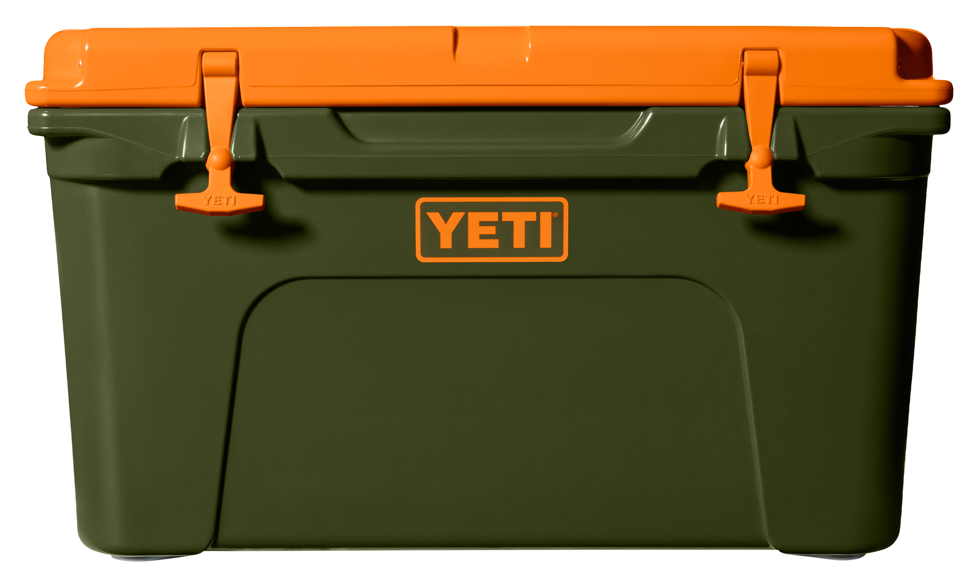 Image of YETI Tundra 45 Cooler - Olive/King Crab Orange
