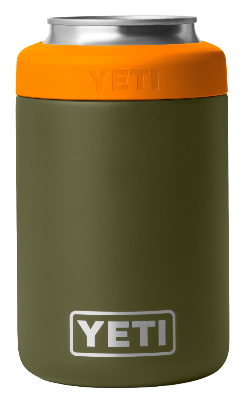 Image of YETI Rambler Colster 12-oz. Can Cooler - Olive/King Crab Orange