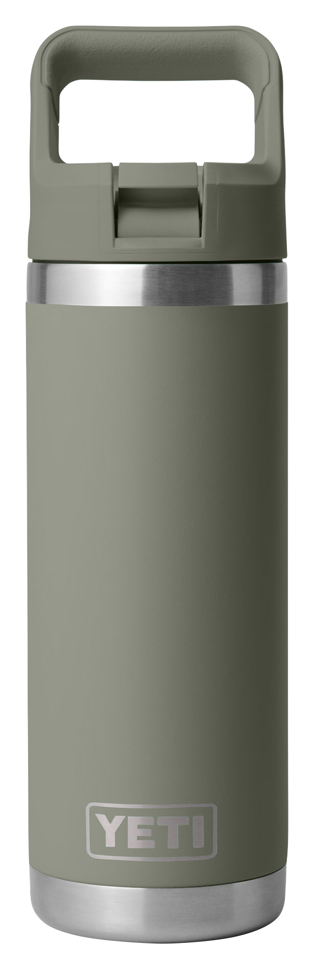 Image of YETI Rambler 18-Oz. Water Bottle with Color-Matched Straw Cap - Pampa Green