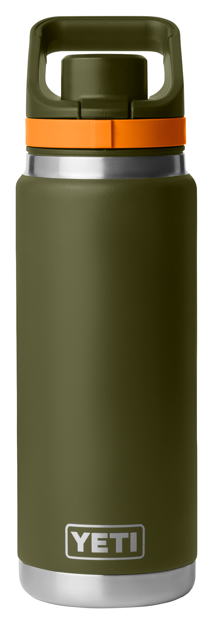 Image of YETI Rambler 26-oz. Water Bottle With Flip Chug Cap - Olive/King Crab Orange