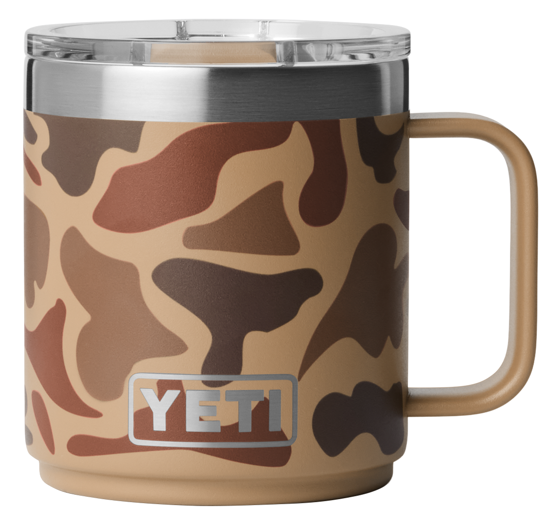 Image of YETI Rambler Stackable Ceramic-Lined 10-Oz. Mug with MagSlider Lid - Wetlands Camo