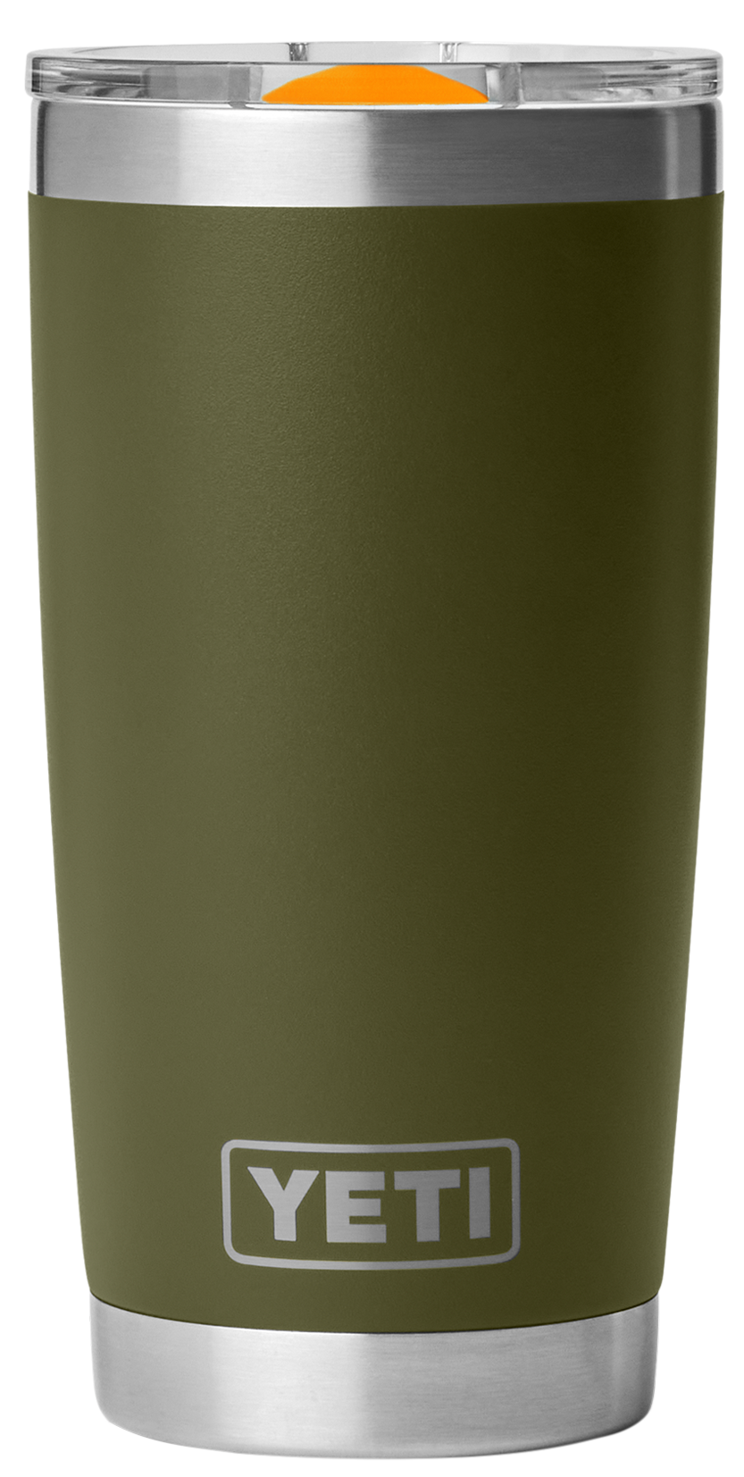 Image of YETI Rambler 20-Oz. Tumbler with MagSlider Lid - Olive/King Crab Orange