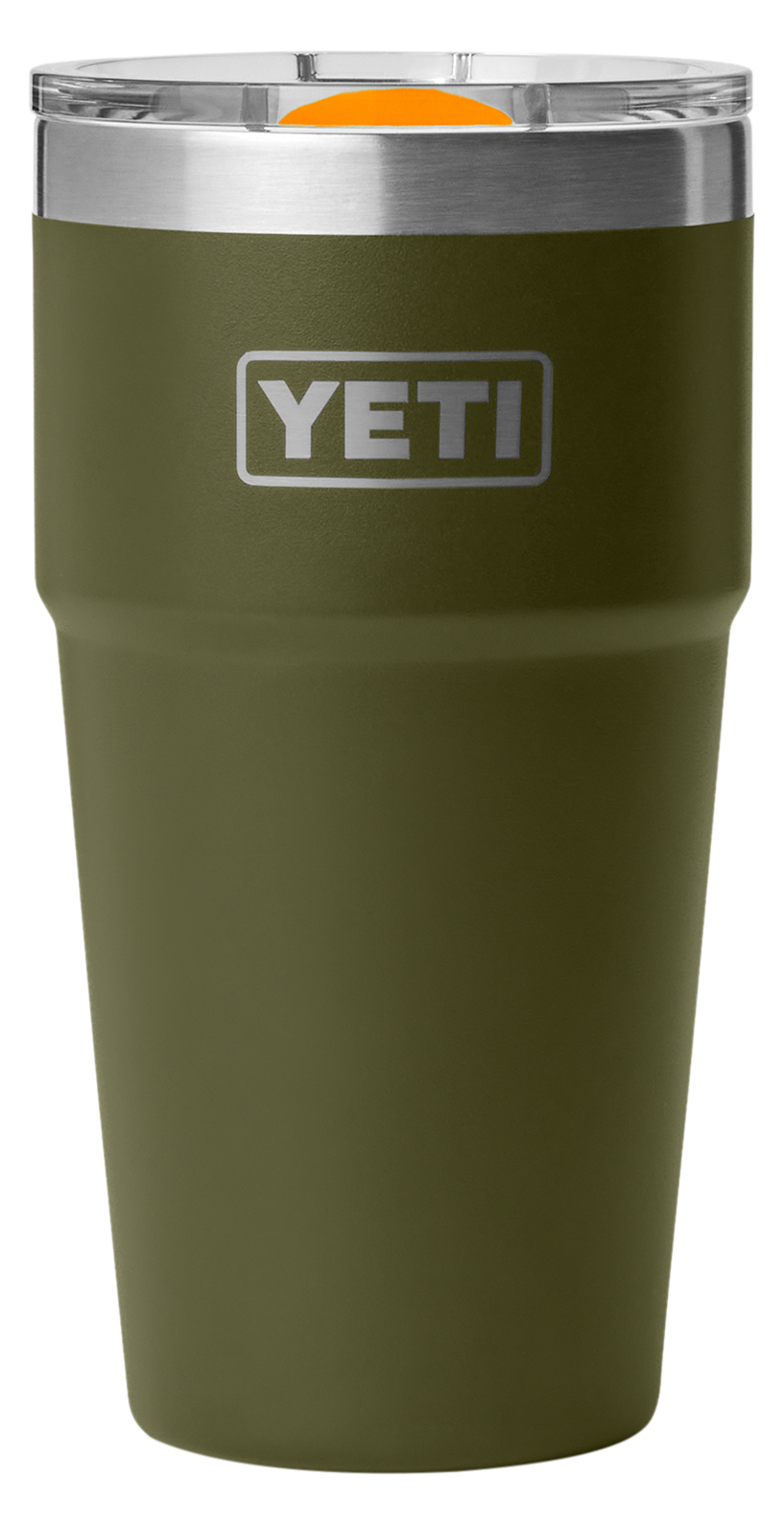 Image of YETI Rambler 20-Oz. Stackable Tumbler with MagSlider Lid - Olive/King Crab Orange