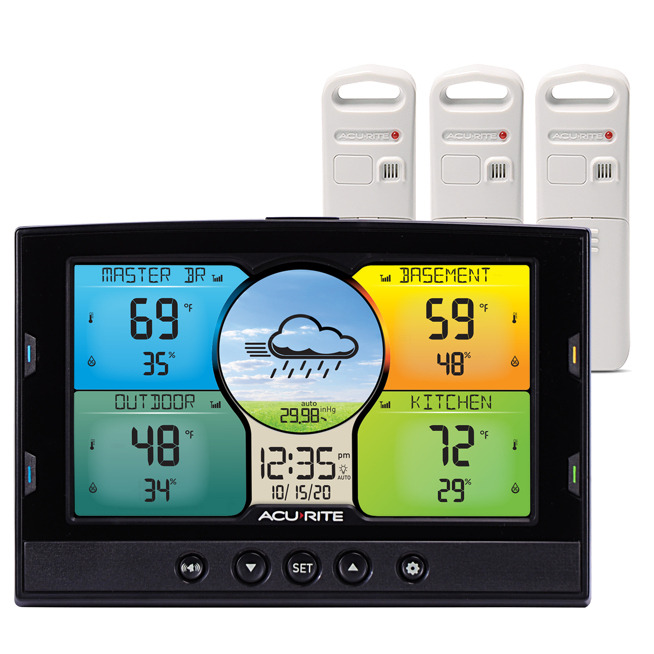 AcuRite Temperature and Humidity Weather Station with 3 Indoor/Outdoor Sensors
