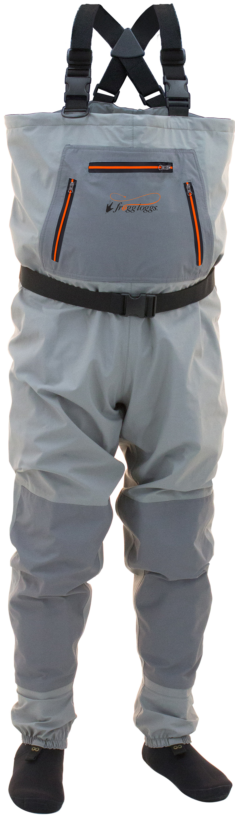 Image of Frogg Toggs Hellbender II Stockingfoot Chest Waders for Men - Clay