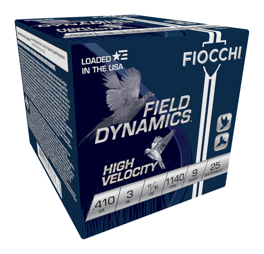 Fiocchi Field Dynamics High Velocity .410 Bore 3" 11/16 oz. Shotshells - #9 - 25 Rounds
