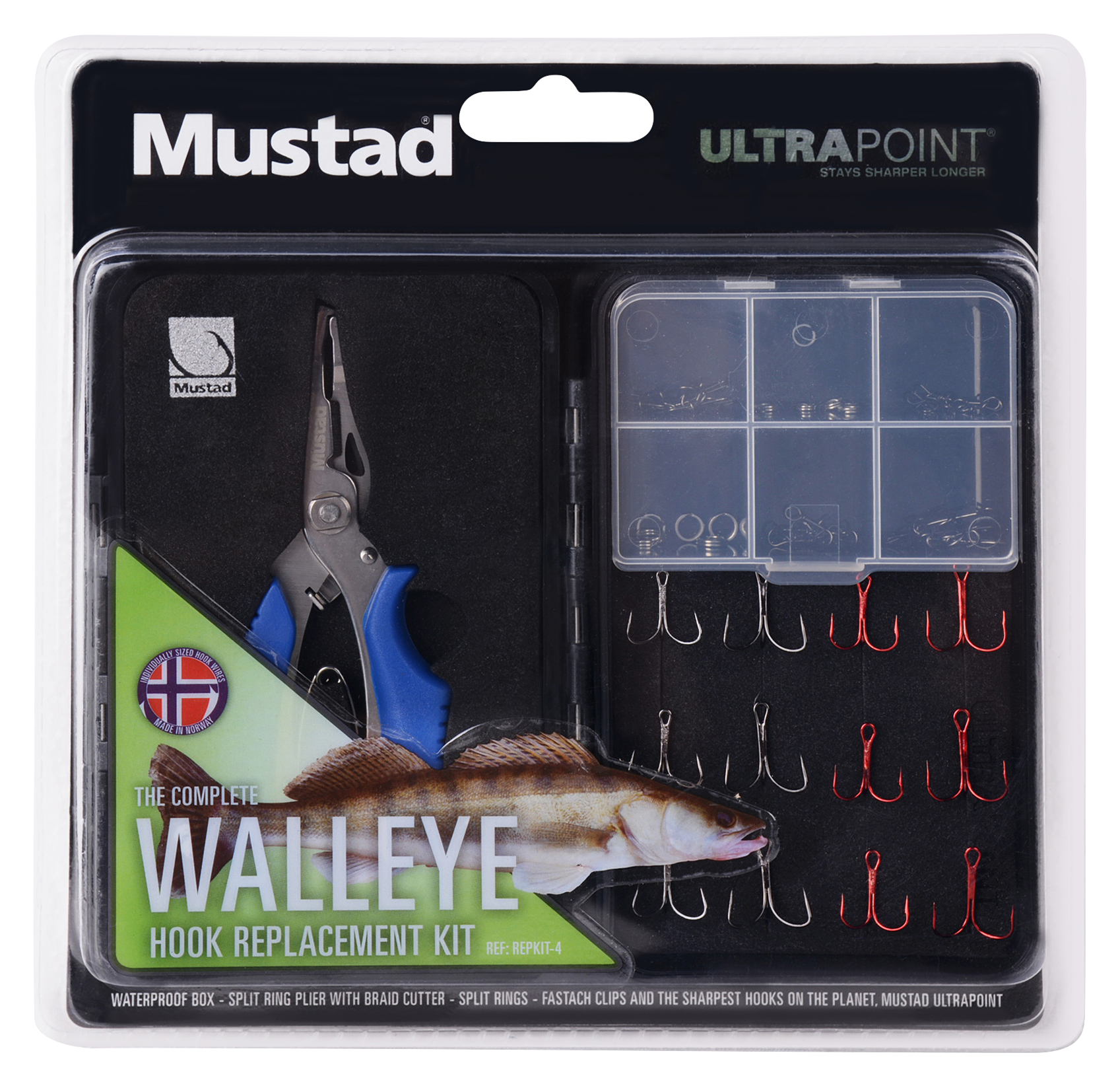 Mustad Walleye Treble Hook Kit