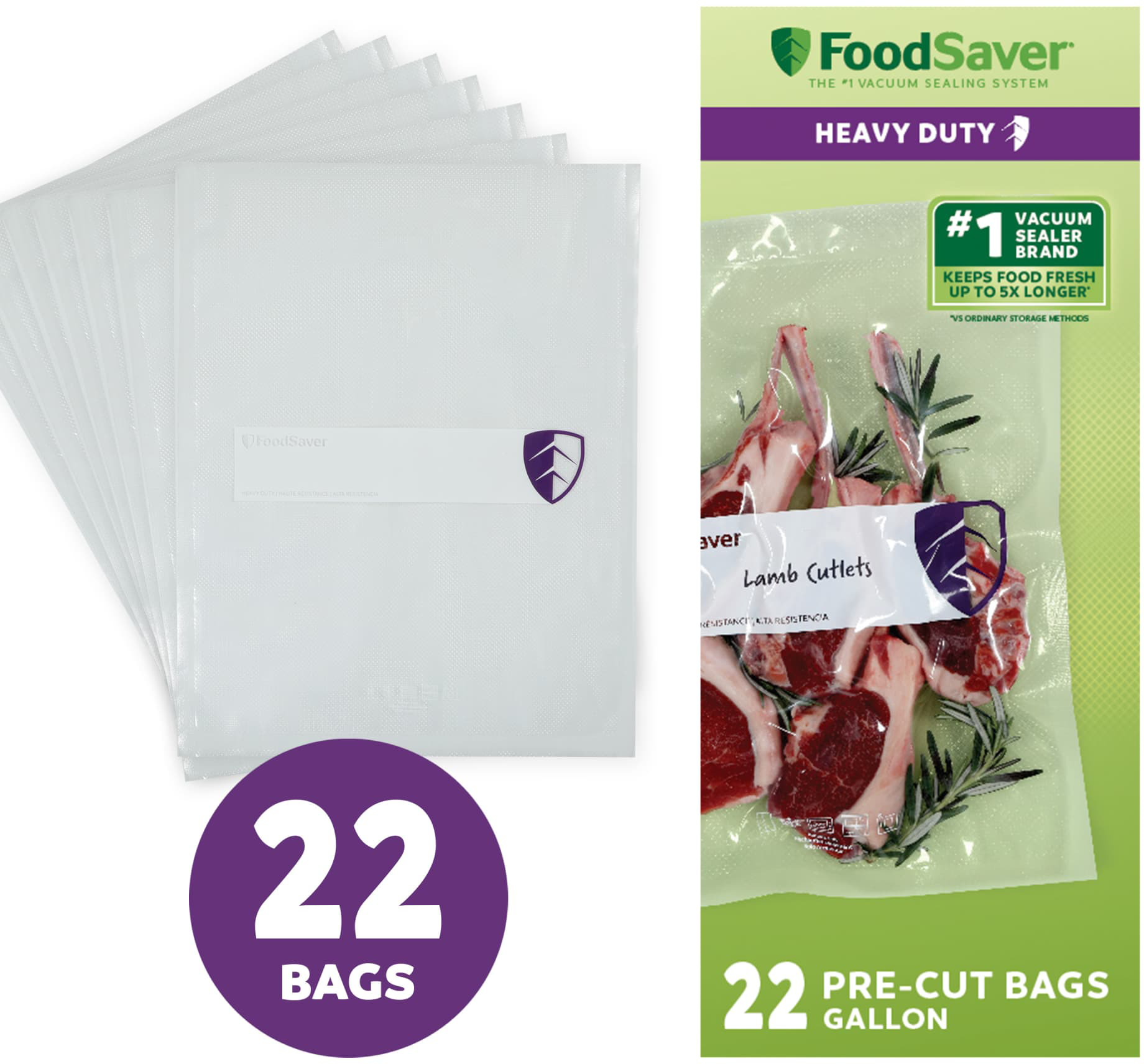 Image of FoodSaver Heavy-Duty Gallon Vacuum Sealer Bags