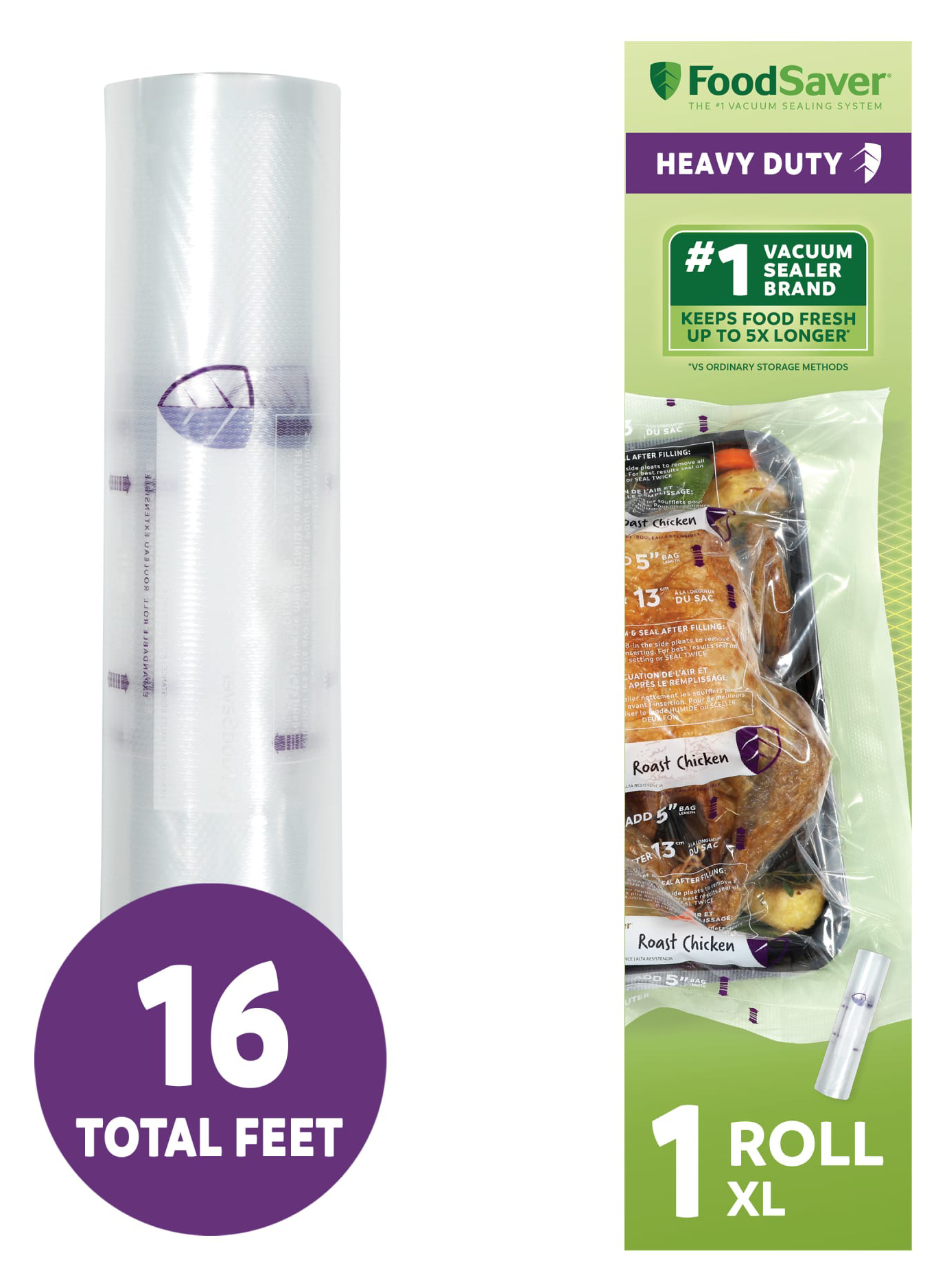 Image of FoodSaver XL Heavy-Duty Vacuum Sealer Roll