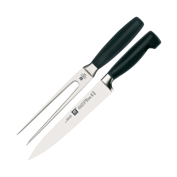 Zwilling J A  Henckels Four-Star 2-Piece Carving Knife and Fork Set