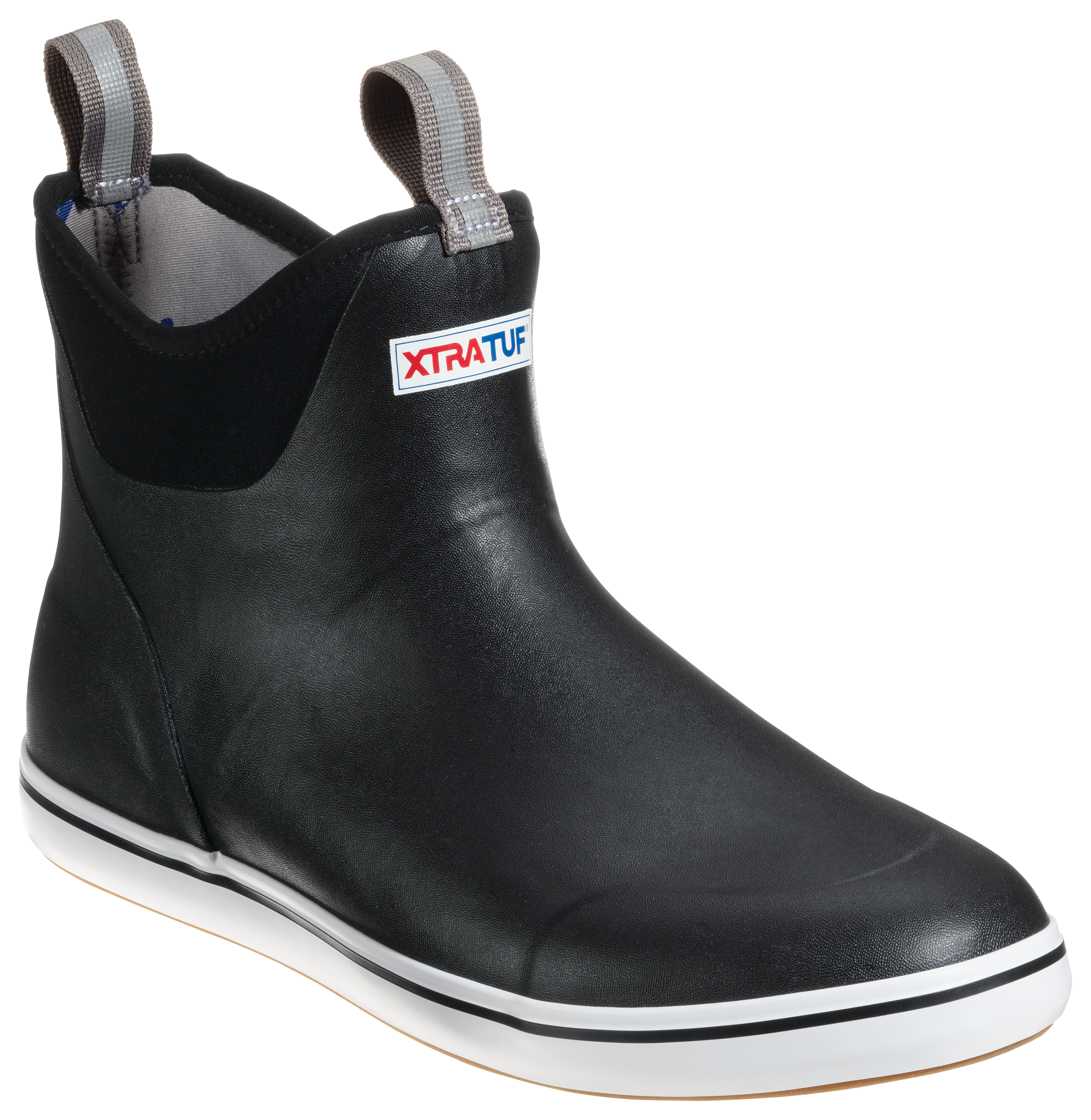 Xtratuf Ankle Deck Boots for Men - Black/White