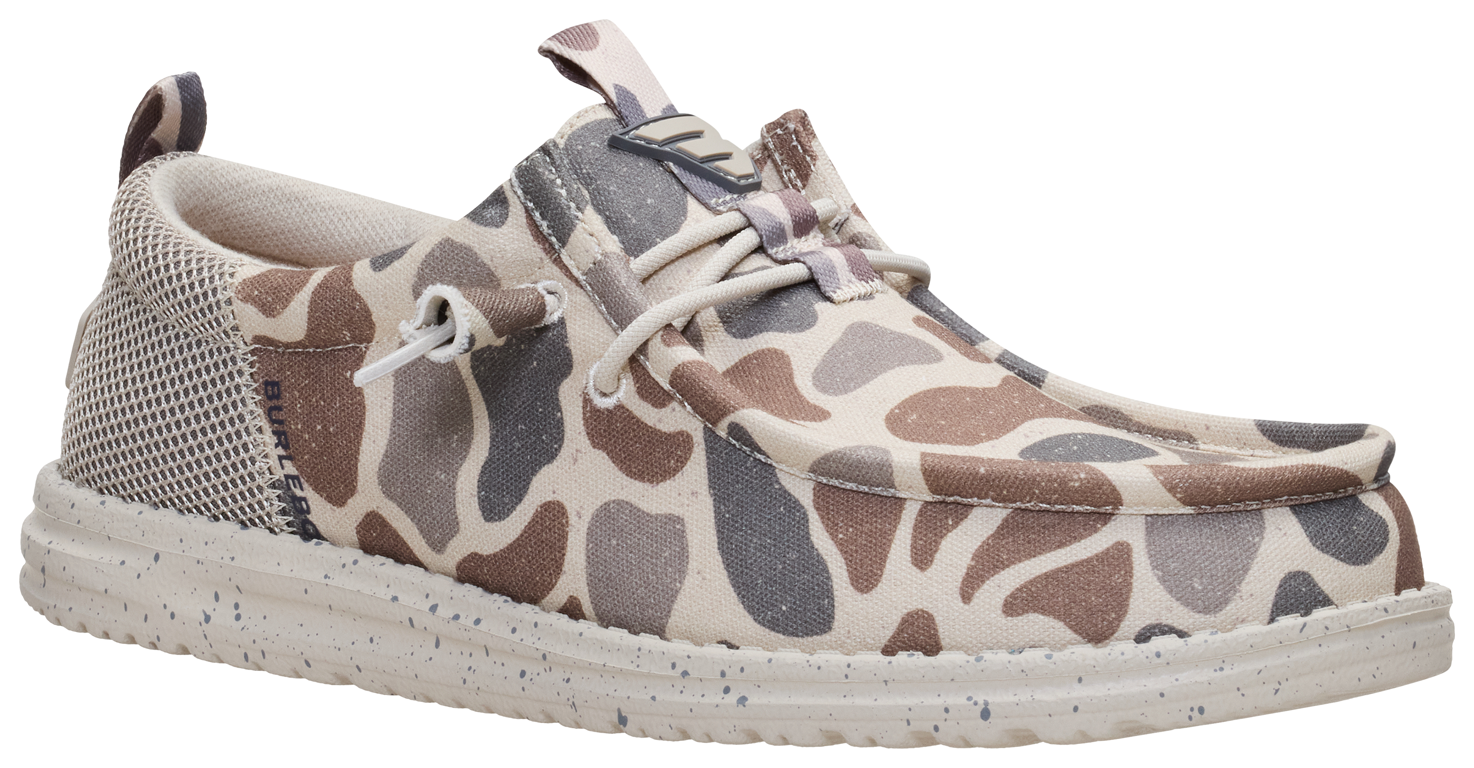 Image of HEYDUDE X BURLEBO Wally Funk Deer Camo Moc Toe Shoes for Men - Deer Camo
