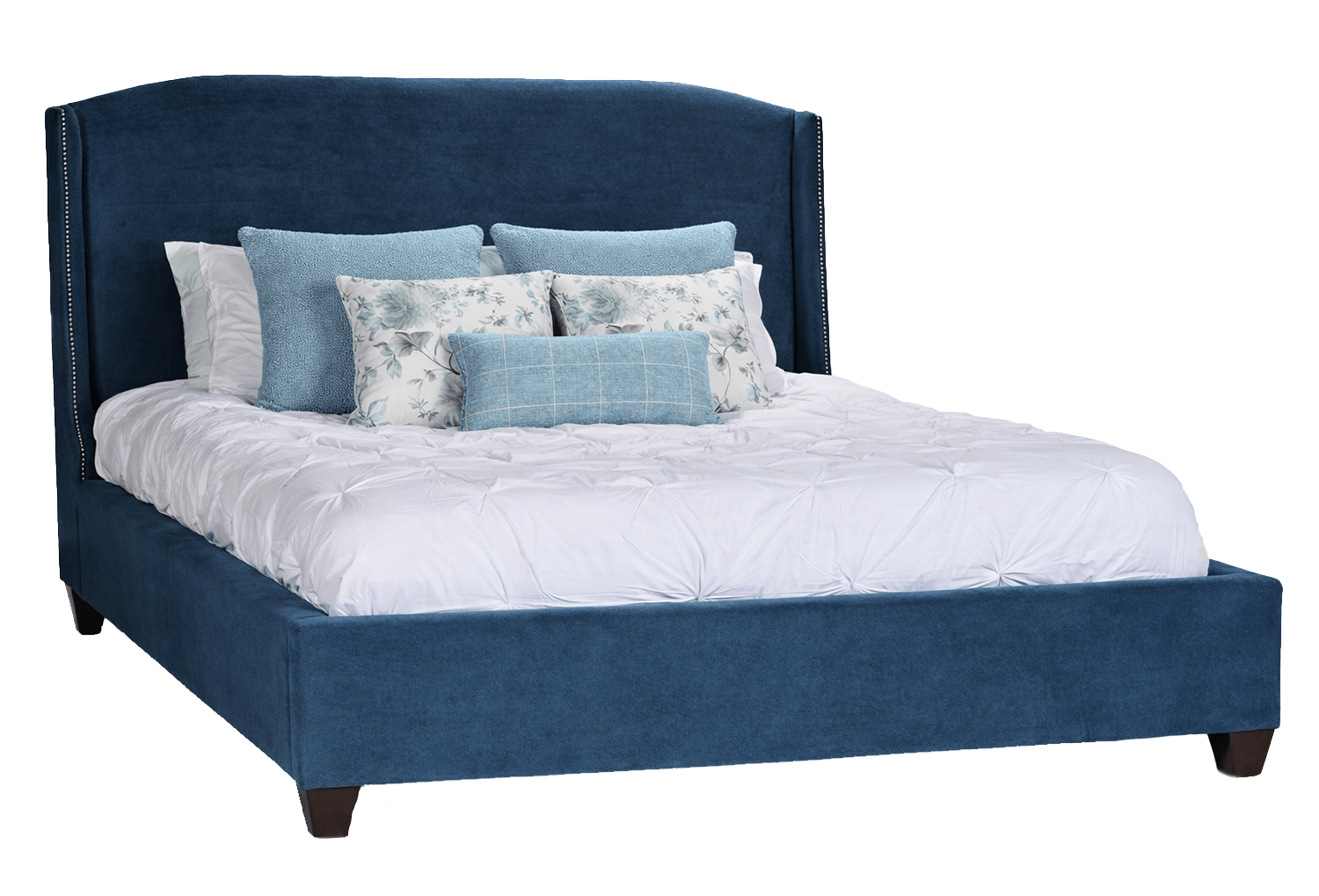 Image of Marshfield Furniture Avril Bed Frame - Navy - Queen