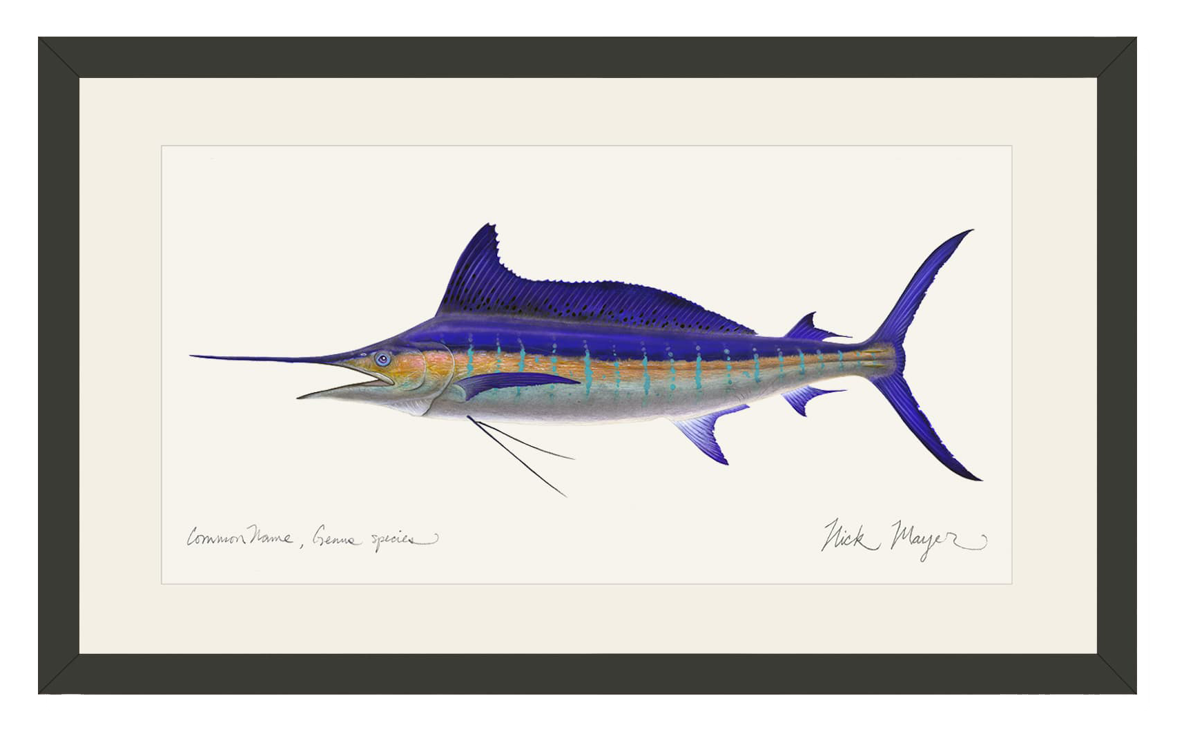Image of Nick Mayer Striped Marlin Open-Edition Framed Print