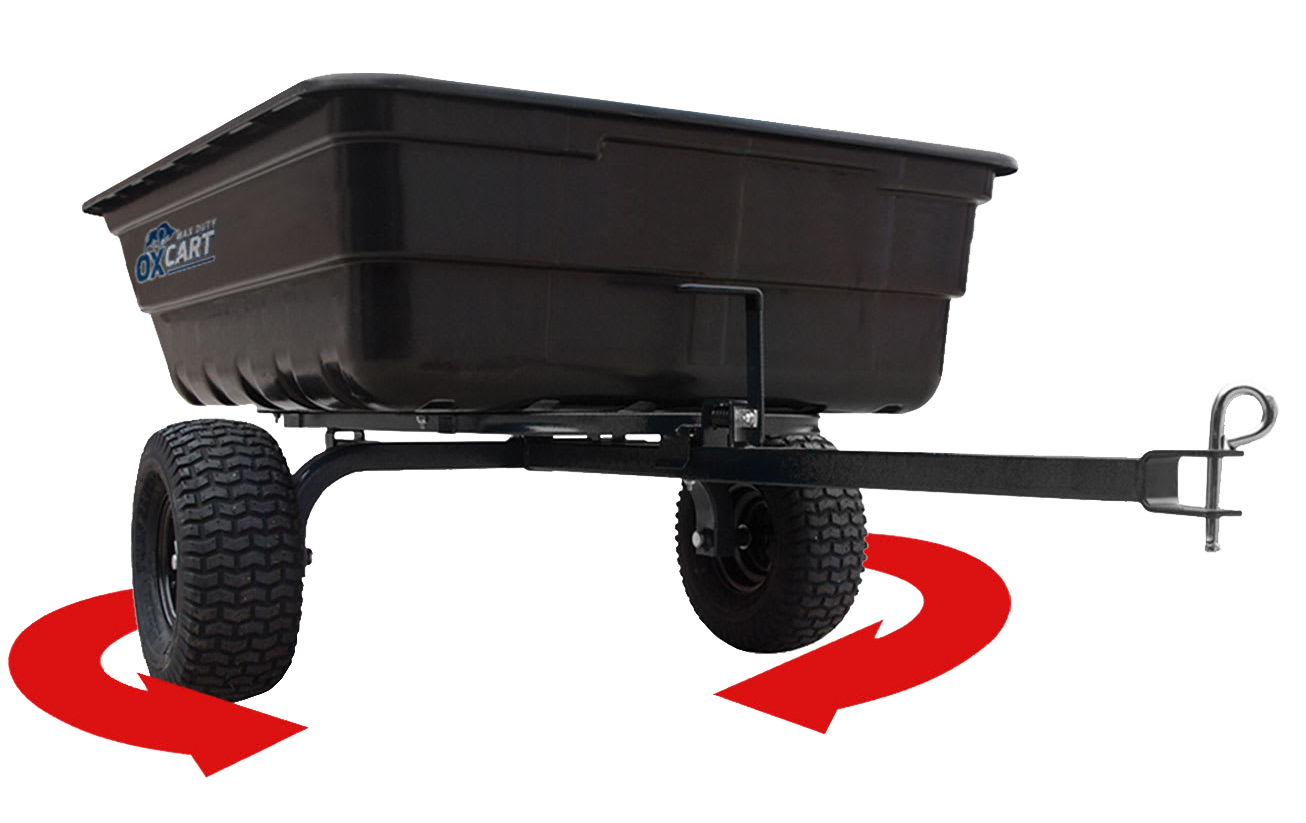 Image of OxCart Lift-Assist and Swivel Dump Cart with Run-Flat Tires and Wheelbarrow Conversion Combo