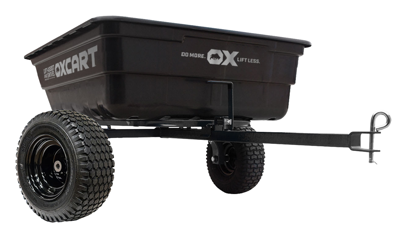 Image of OxCart Stockman Lift-Assist and Swivel ATV Dump Cart with ATV-Grade MAG Tires