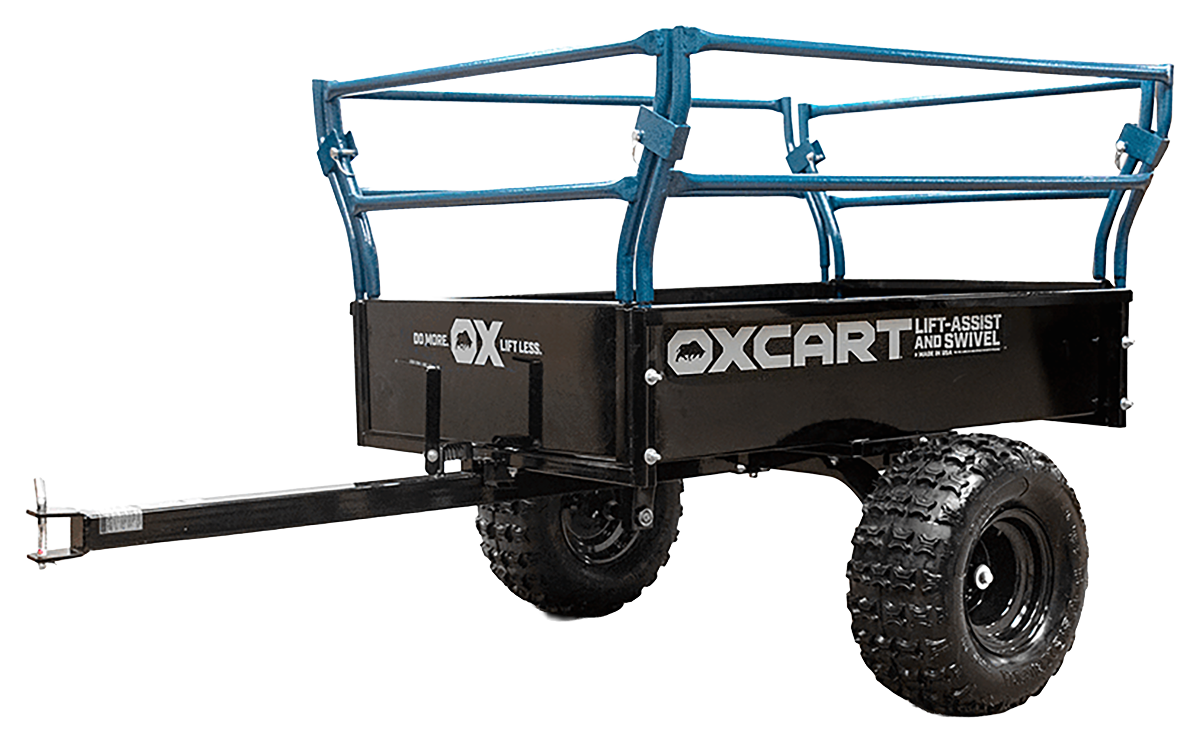 Image of OxCart Trail Boss ATV Lift-Assist and Swivel Utility Dump Trailer