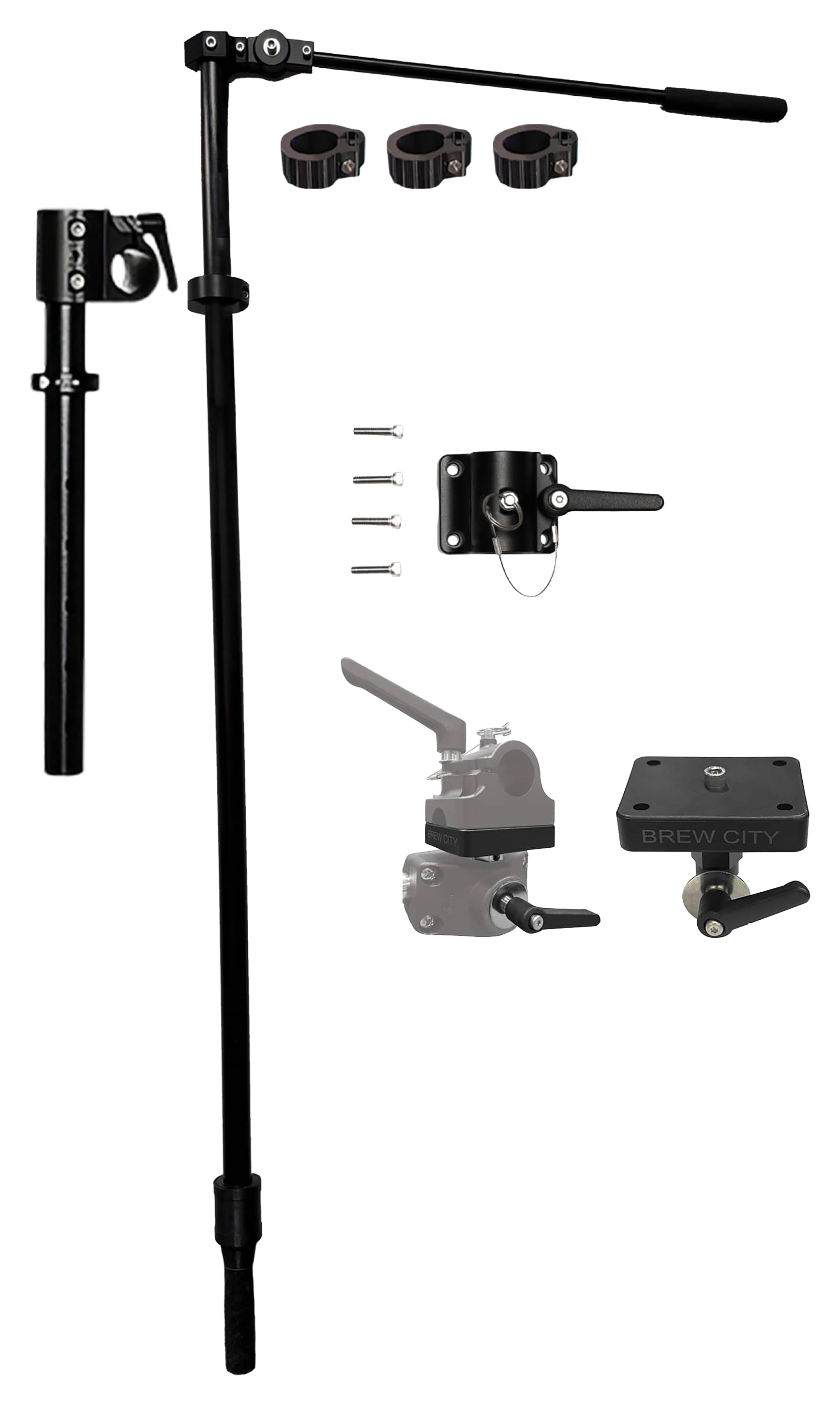 Brew City Telescoping Pole Kit with Rod Holder Mount