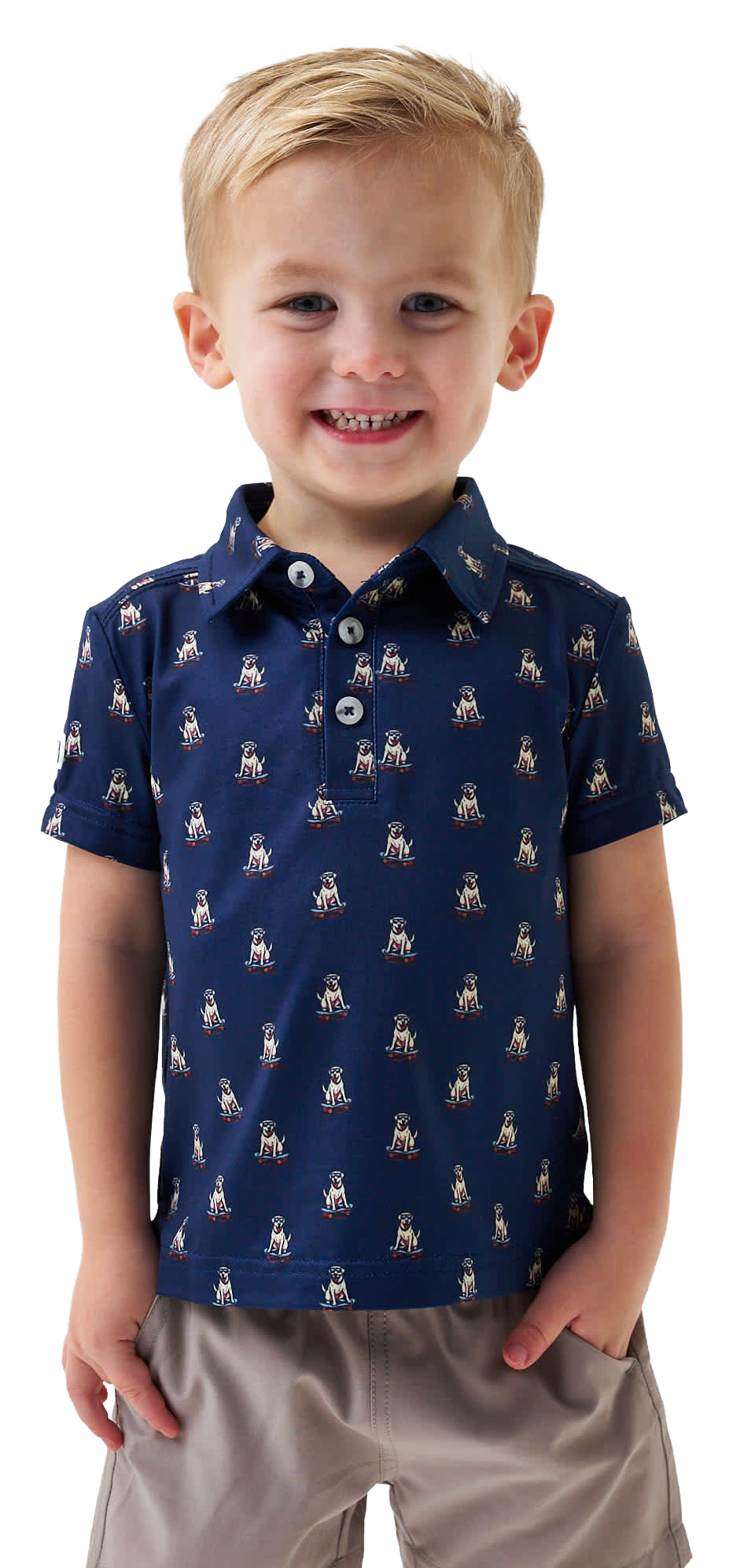 Image of BURLEBO Performance Polo for Kids - Skate Dog