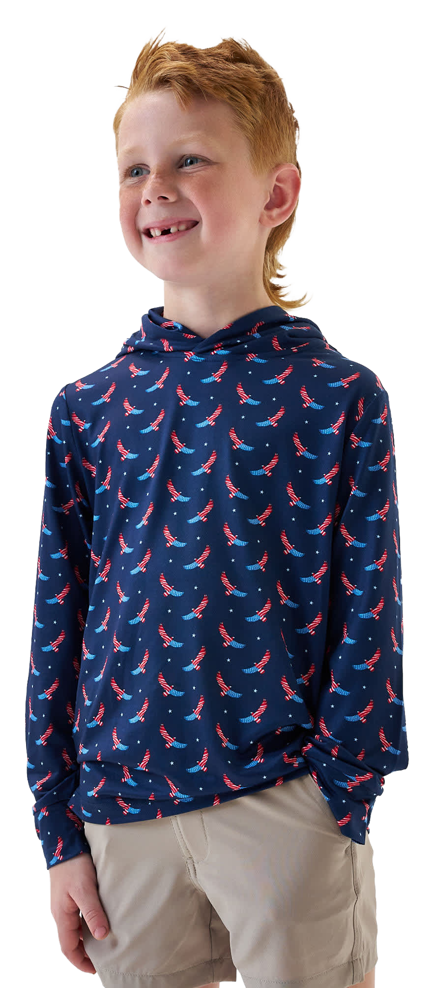 Image of BURLEBO Performance Hoodie for Toddlers - USA Eagle
