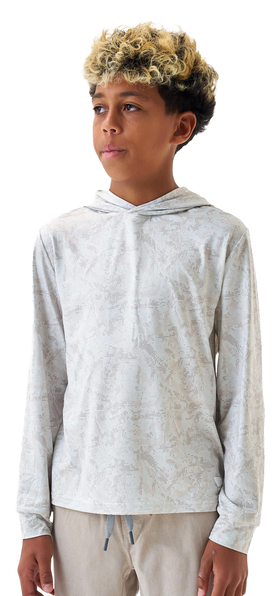 Image of BURLEBO Performance Hoodie for Toddlers - Ivory Digi Camo
