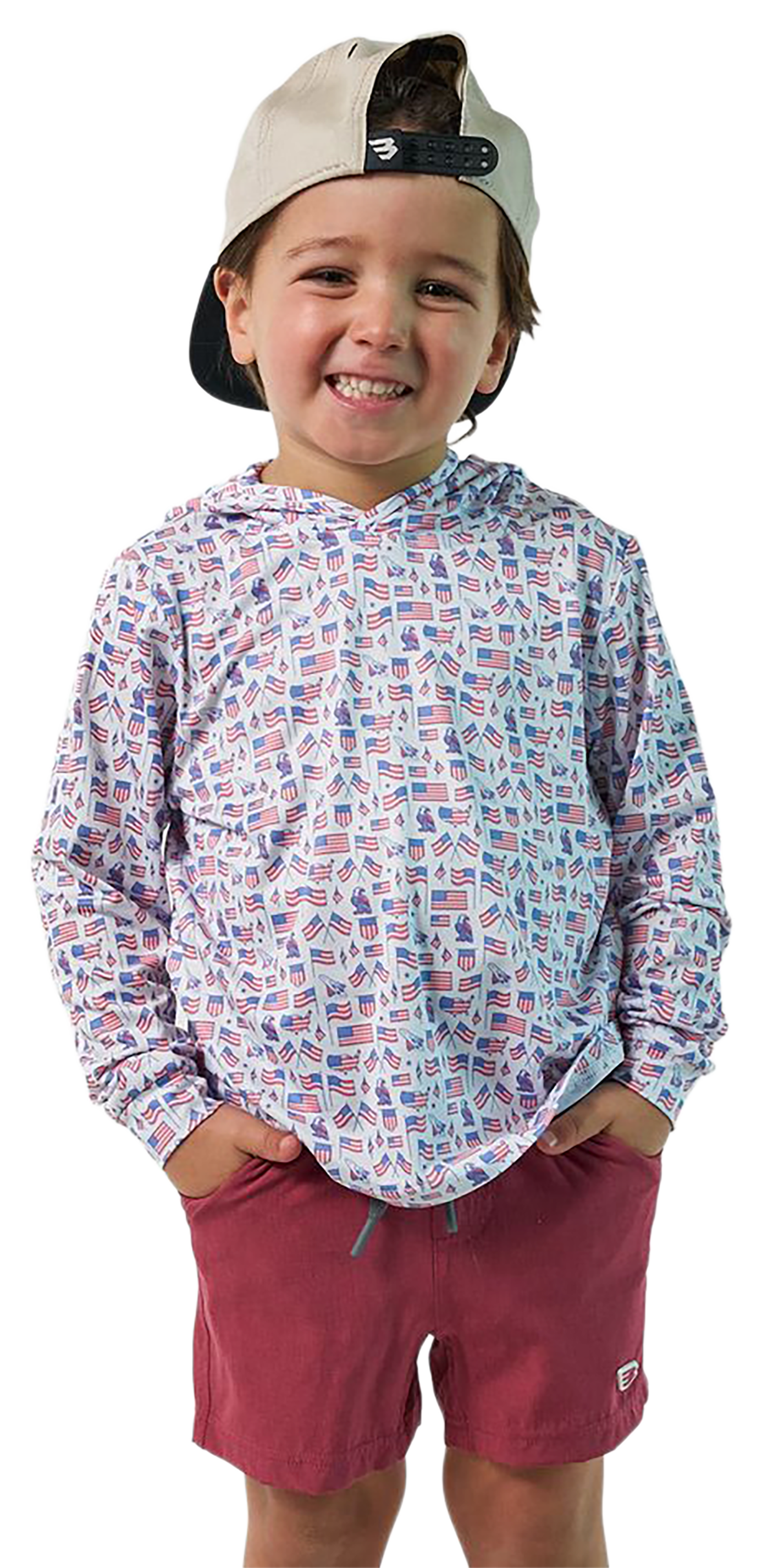 Image of BURLEBO Performance Hoodie for Toddlers - Old Glory