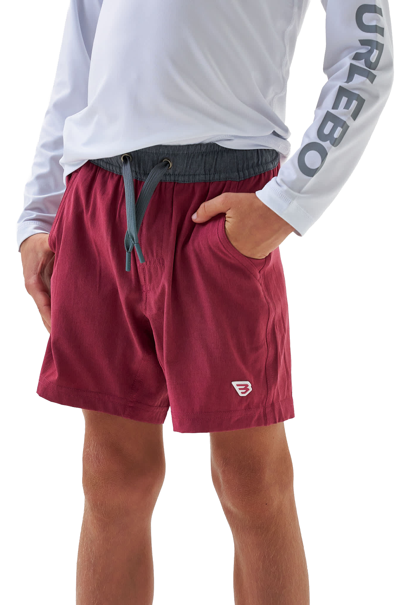 Image of BURLEBO Athletic Shorts for Kids - Topo Desert Camo Liner
