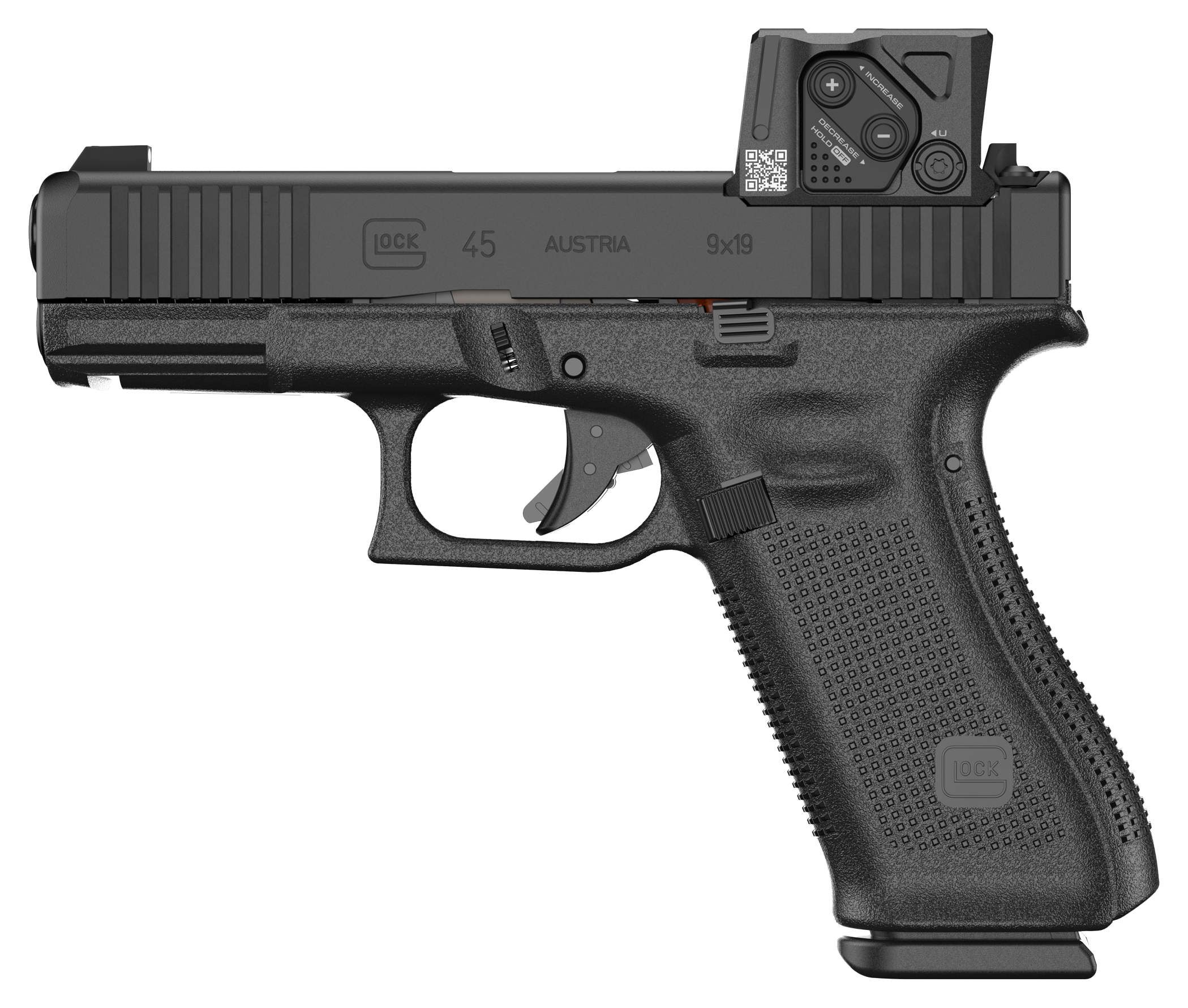 GLOCK 45 Gen6 OpticsReady SemiAuto Pistol with Aimpoint COA Sight  17 Round