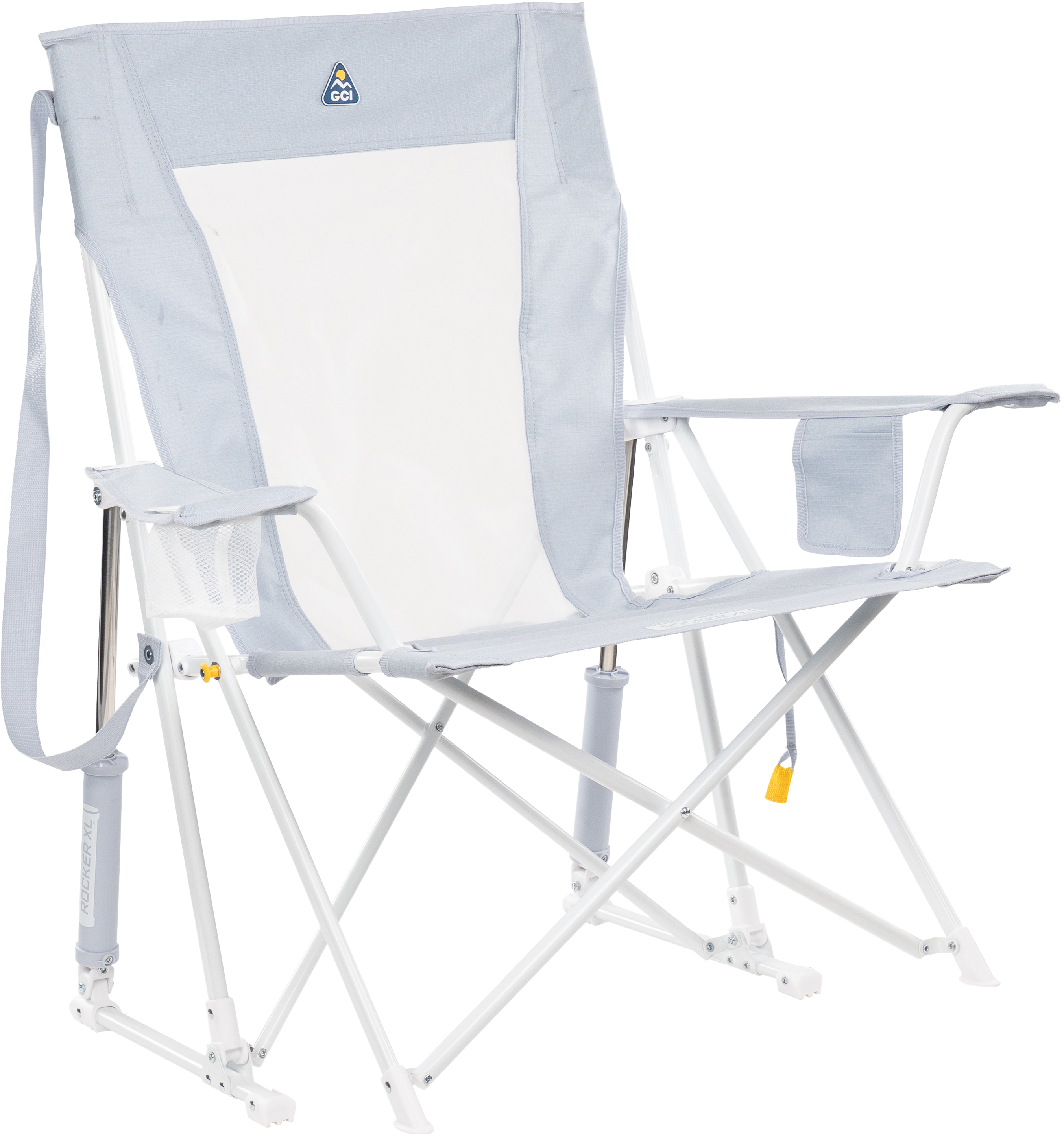 Image of GCI Outdoor Comfort Pro Rocker XL Camp Chair - Heathered Light Blue