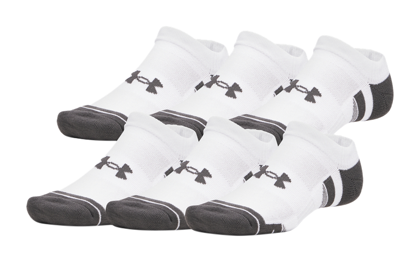 Image of Under Armour Performance Tech No-Show Socks 6-Pair Pack - White