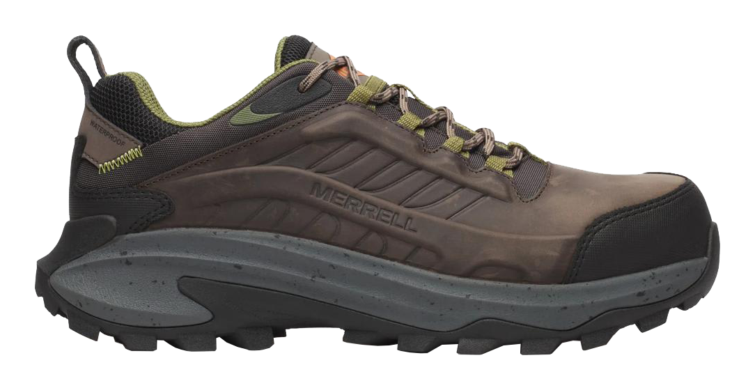 Image of Merrell Moab Speed 2 Waterproof Carbon-Toe Work Shoes for Men - Dark Taupe