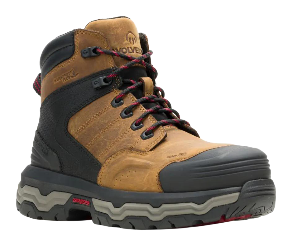 Image of "Wolverine Alpha Infinity 6"" CarbonMAX Work Boots for Men - Dark Tan"