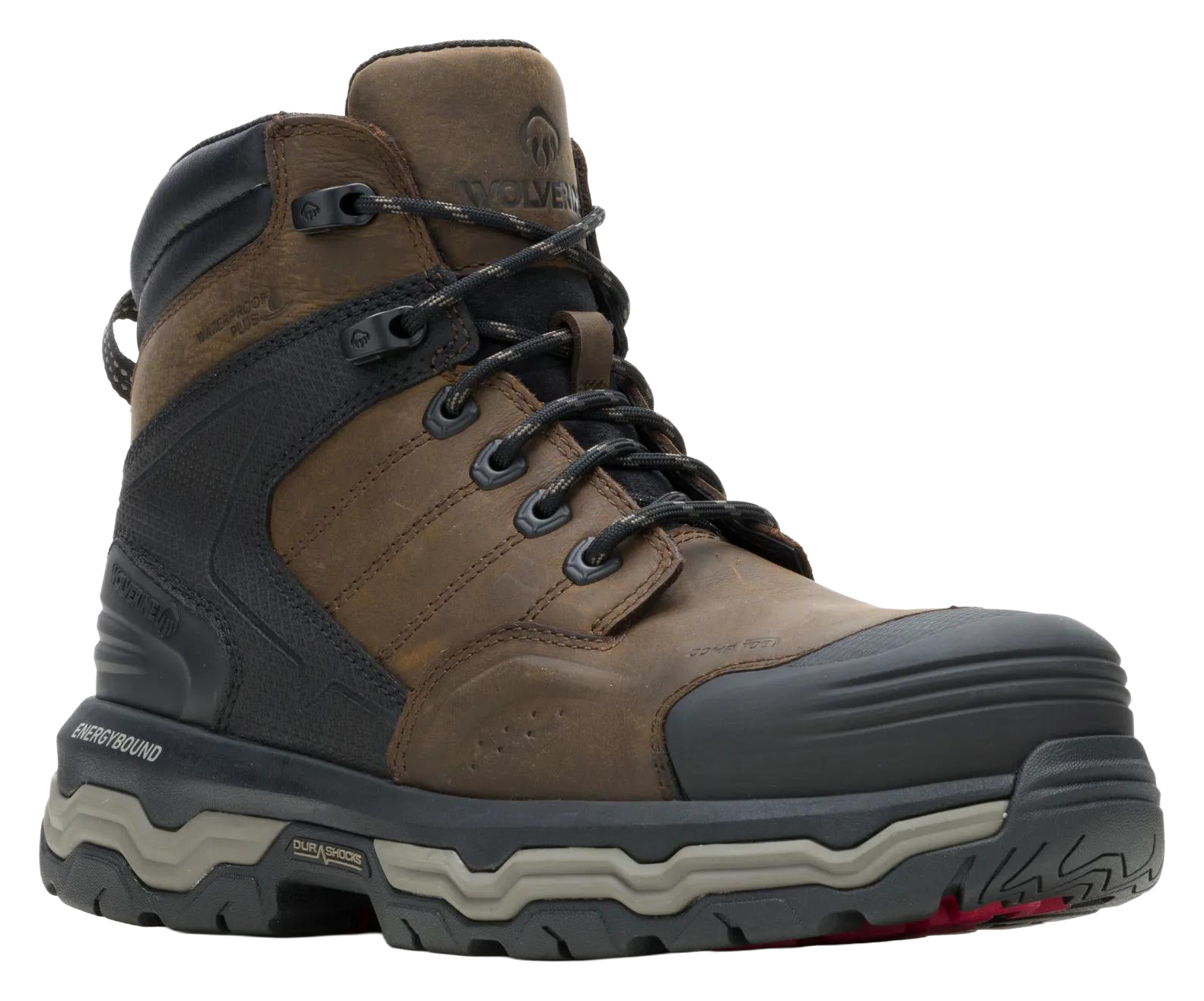 Image of "Wolverine Alpha Infinity 6"" CarbonMAX Work Boots for Men - Dark Coffee"
