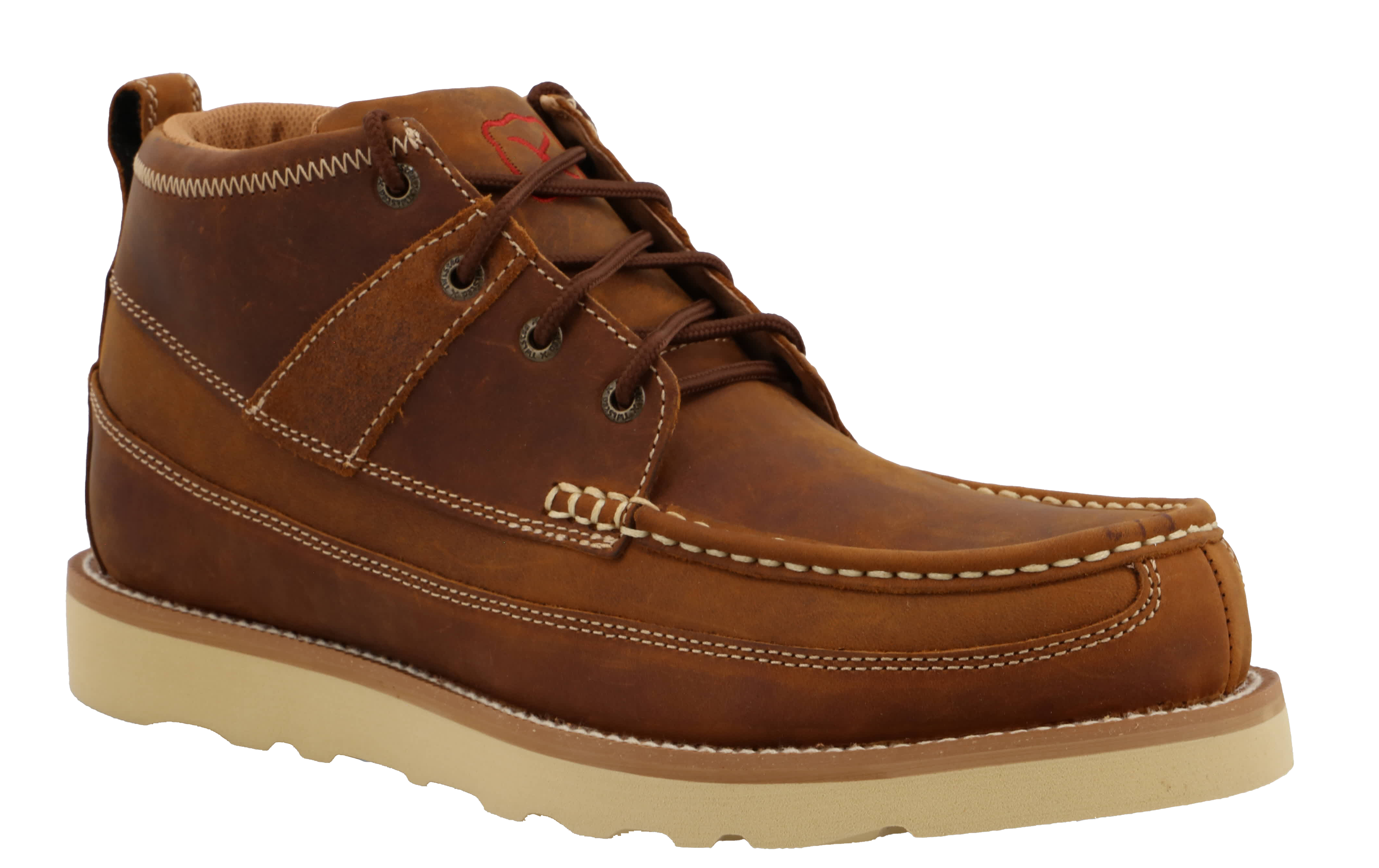 Image of Twisted X Wedge Sole Work Boots for Men - Oiled Saddle