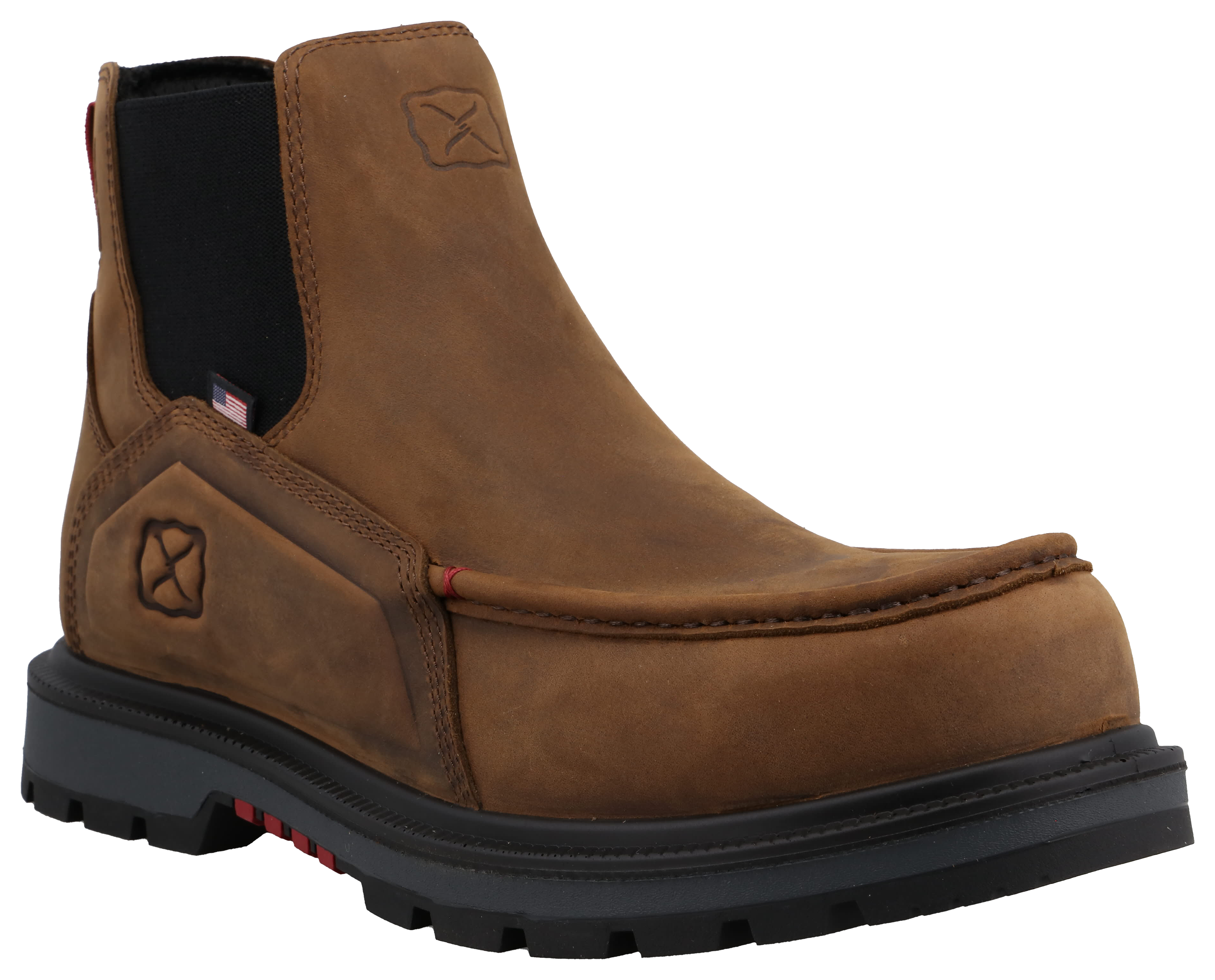 Twisted X 6" Chelsea Work Boots for Men - Brown/Black