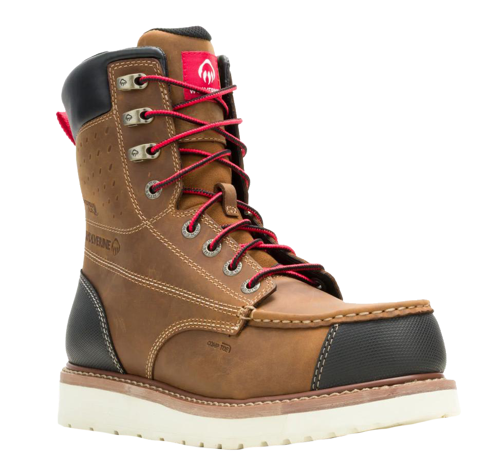 Image of "Wolverine Loader II HyperRest 8"" CarbonMAX Work Boots for Men - Trail"