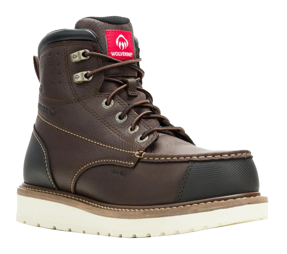 Image of "Wolverine Loader II HyperRest 6"" CarbonMAX Work Boots for Men - Dark Brown"