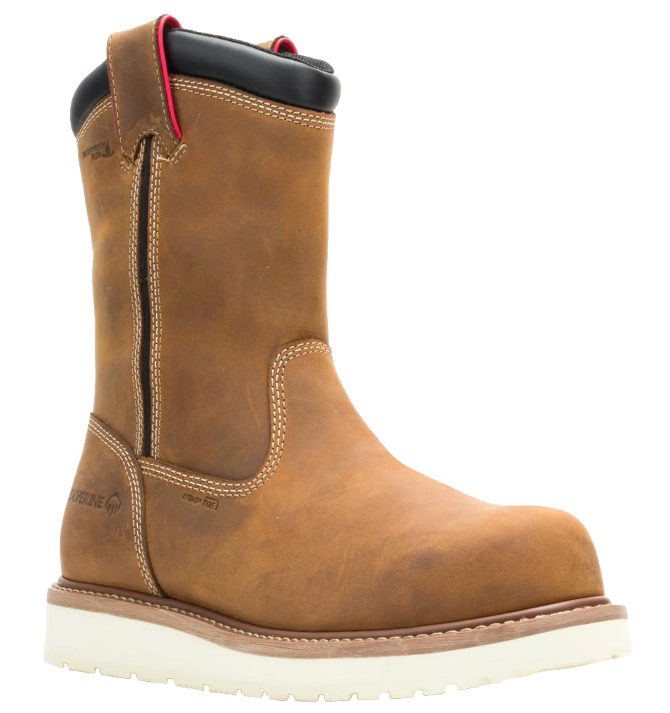 Image of Wolverine Loader II HyperRest Pull-On CarbonMAX Wellington Work Boots for Men - Trail