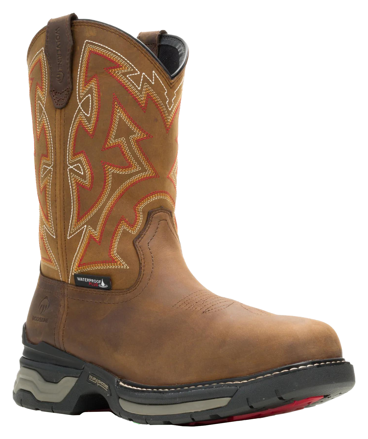Image of Wolverine Rancher Infinity Pull-On CarbonMAX Work Boots for Men - Dark Tan