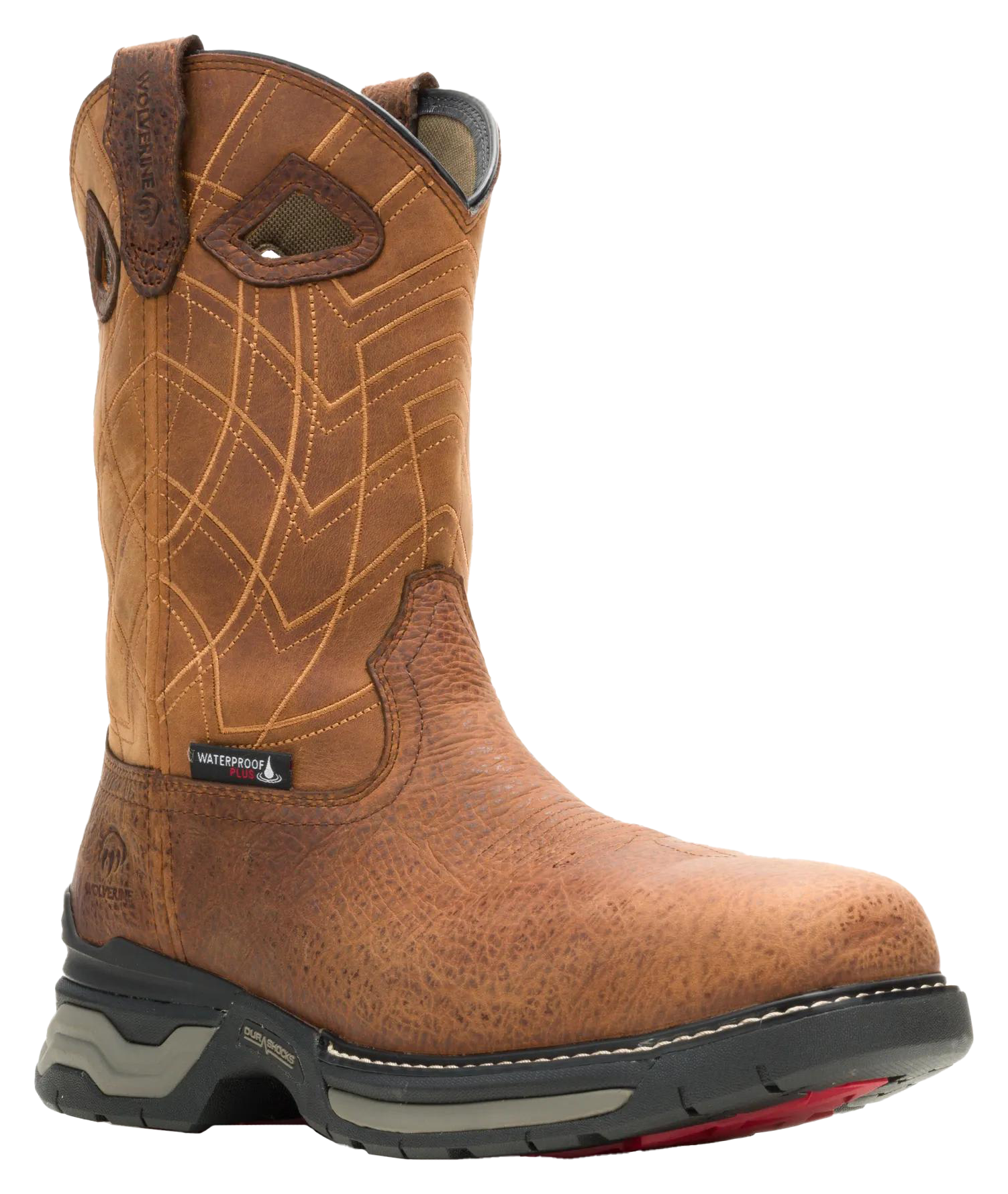 Image of Wolverine Rancher Infinity Pull-On CarbonMAX Work Boots for Men - Caramel
