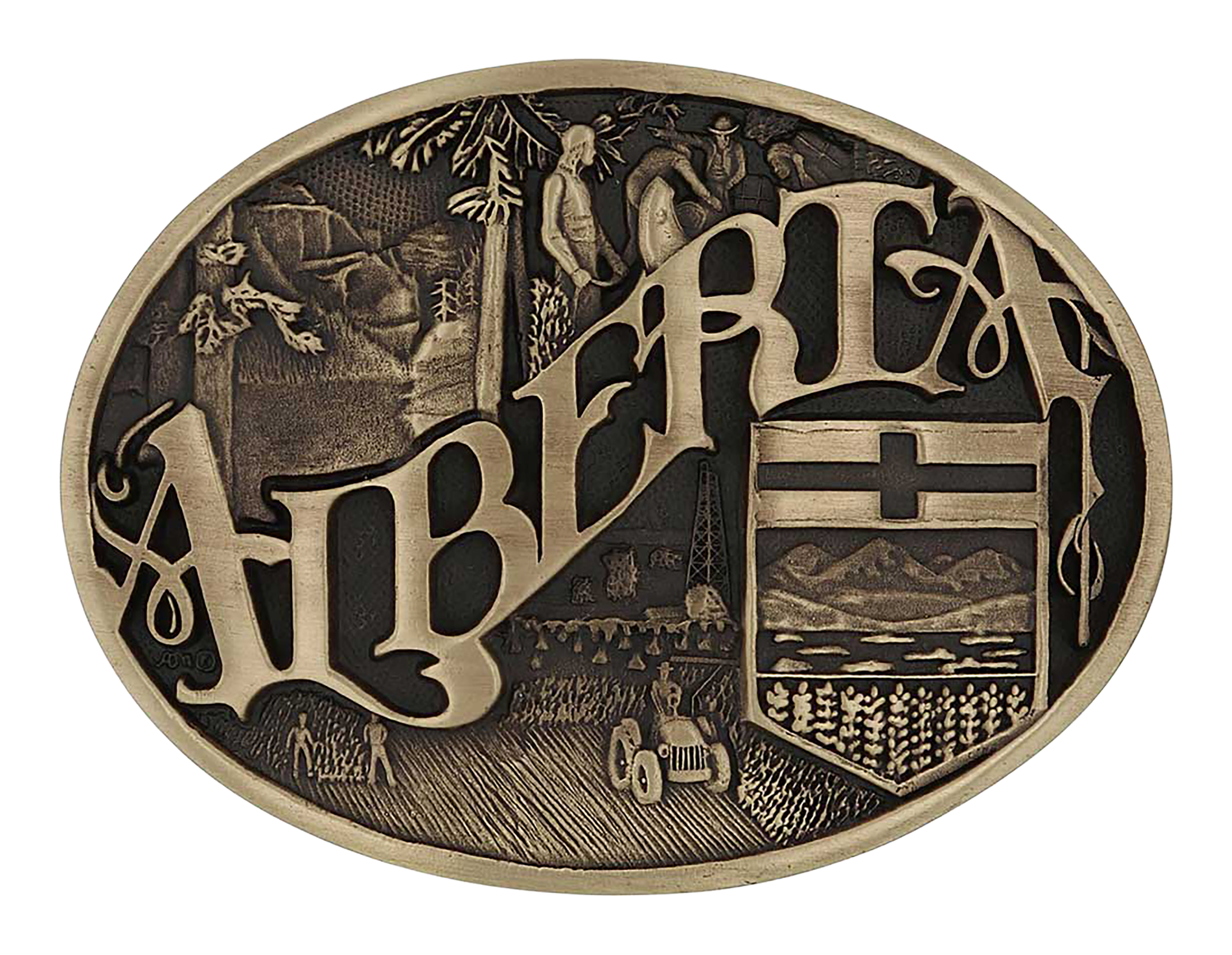 Image of Montana Silversmiths Alberta Heritage Attitude Belt Buckle