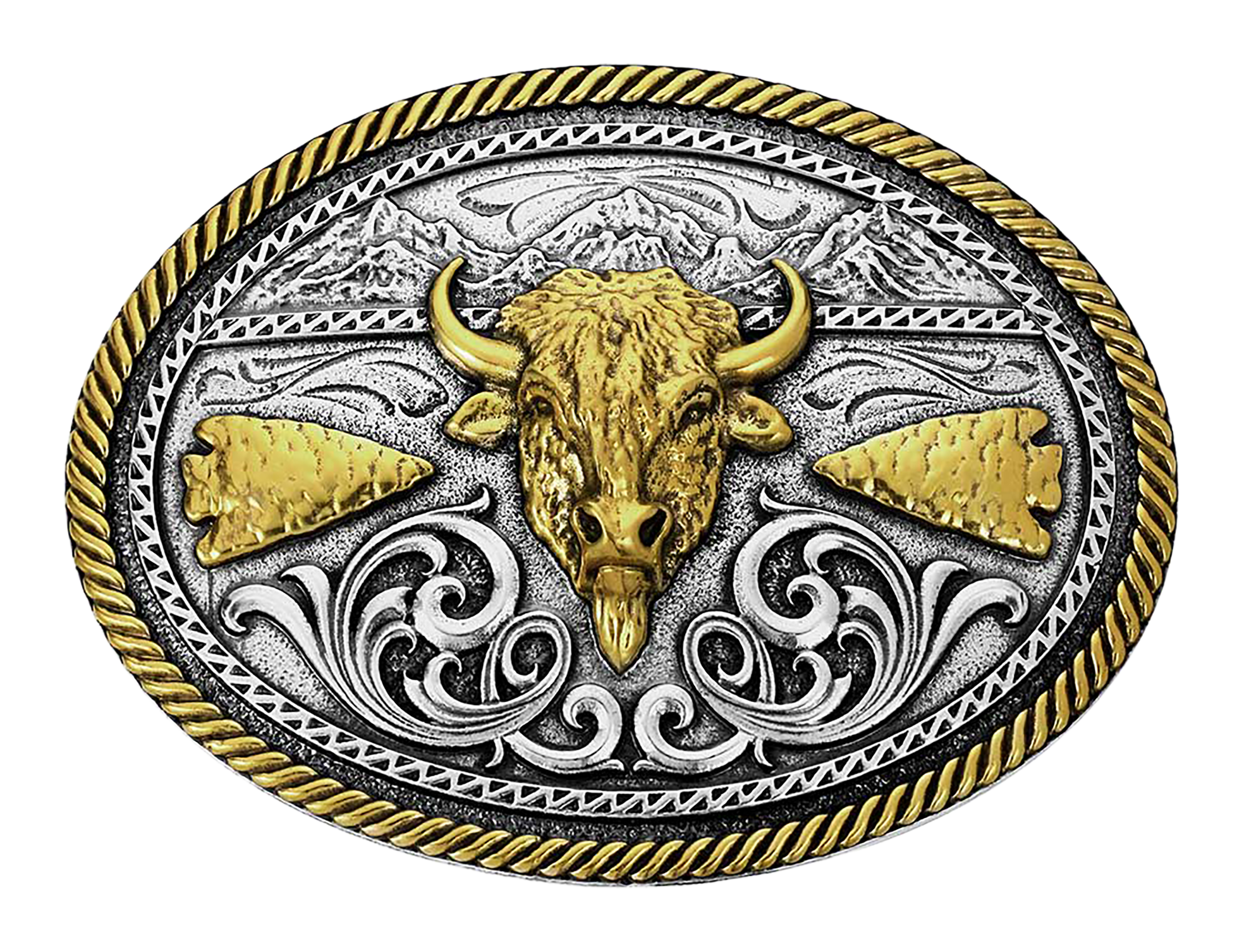 Image of Montana Silversmiths Buffalo Ridge Belt Buckle