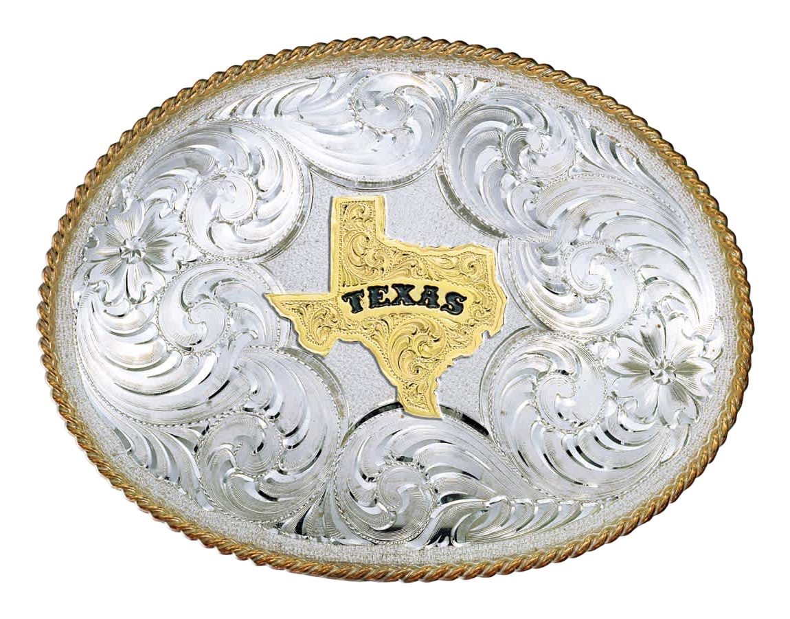 Image of Montana Silversmiths Twisted Rope Texas Belt Buckle