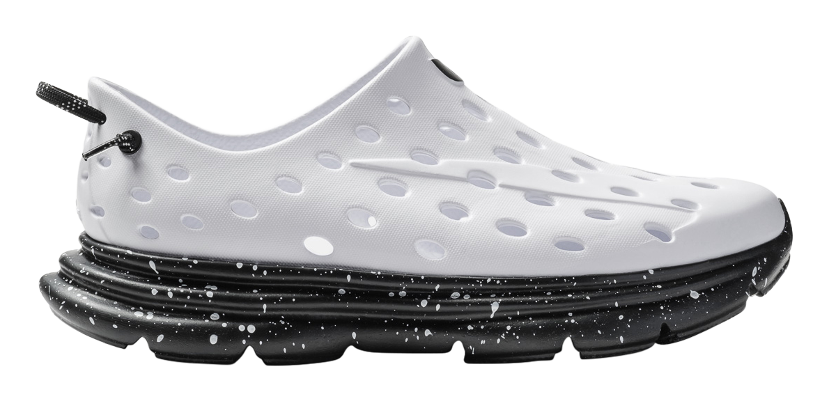Image of Kane Footwear Revive Active Recovery Slip-On Shoes for Adult - White/Black Speckle - M6/W8M