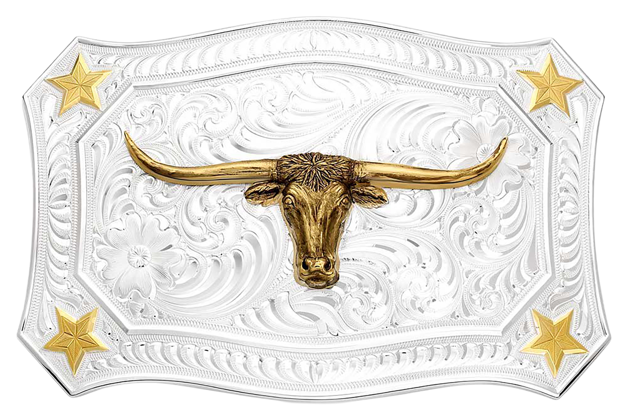 Image of Montana Silversmiths Lone Star Legacy Longhorn Belt Buckle