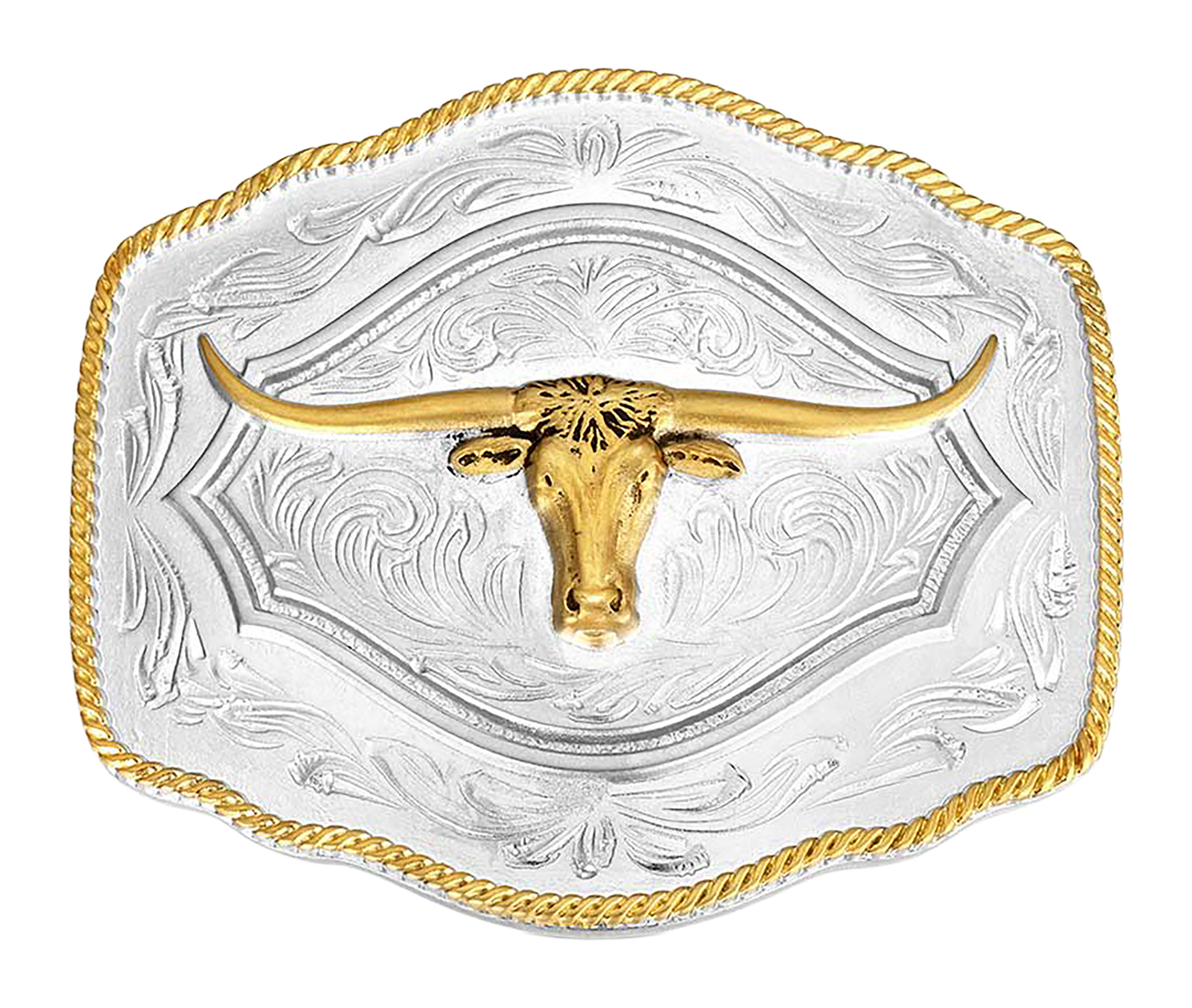 Image of Montana Silversmiths On the Range Longhorn Belt Buckle