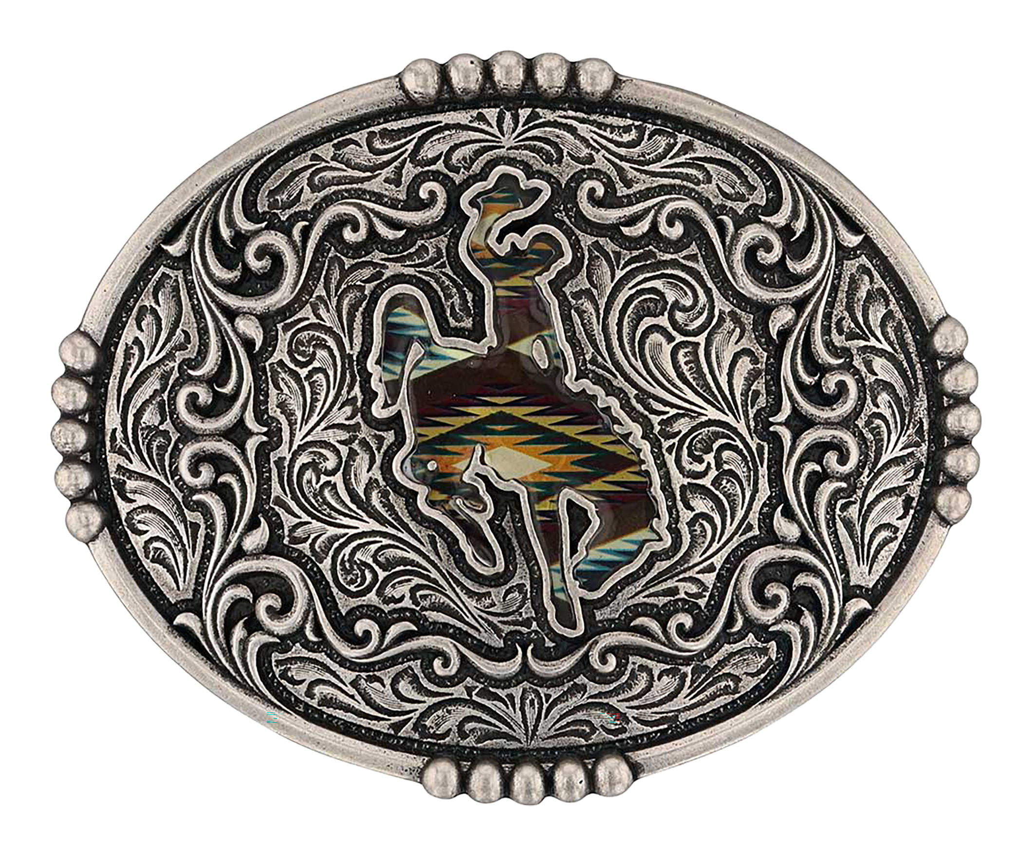 Image of Montana Silversmiths Sunrise Bronc Attitude Belt Buckle