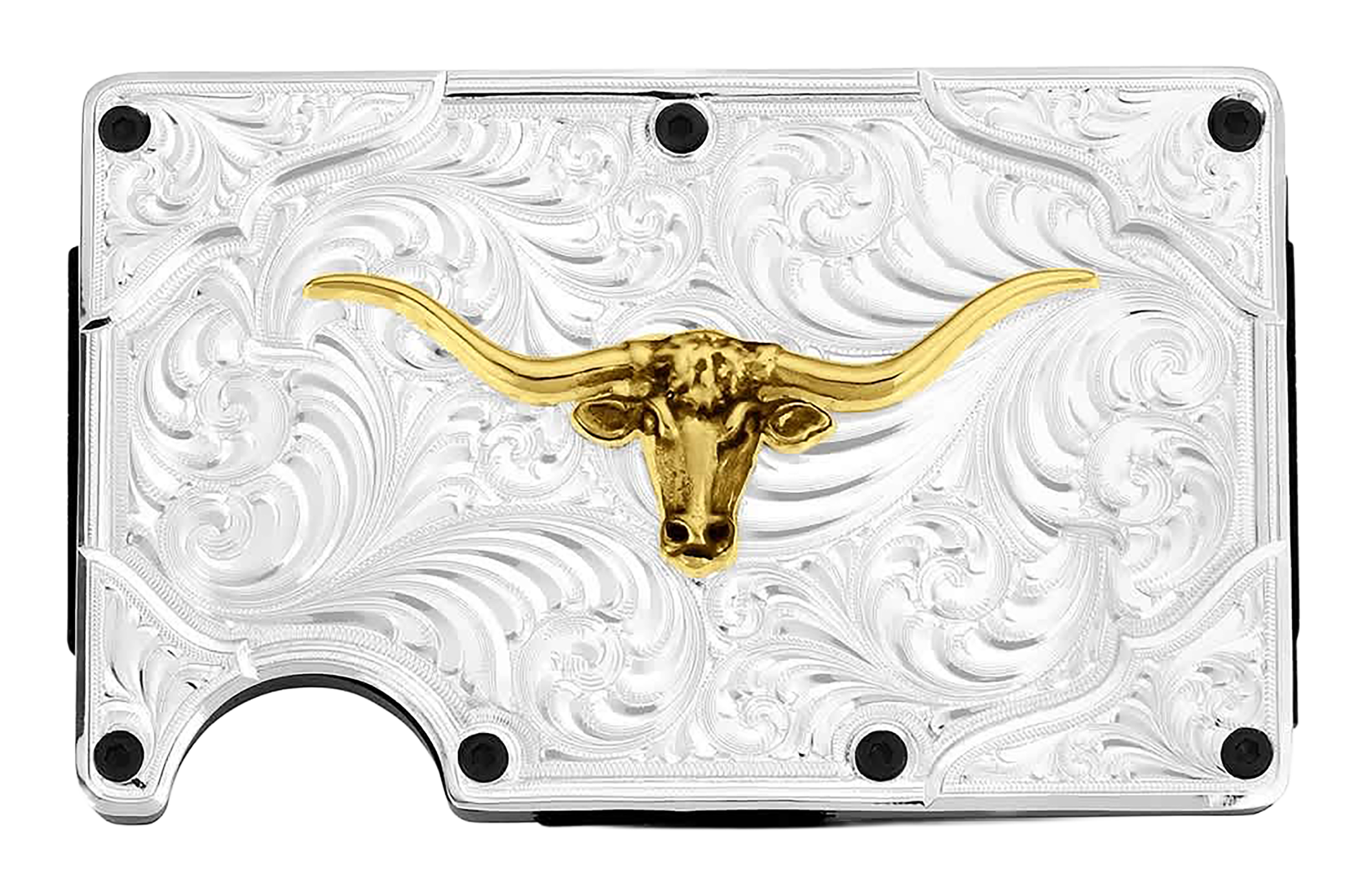 Image of Montana Silversmiths Ironwood Longhorn Card Case