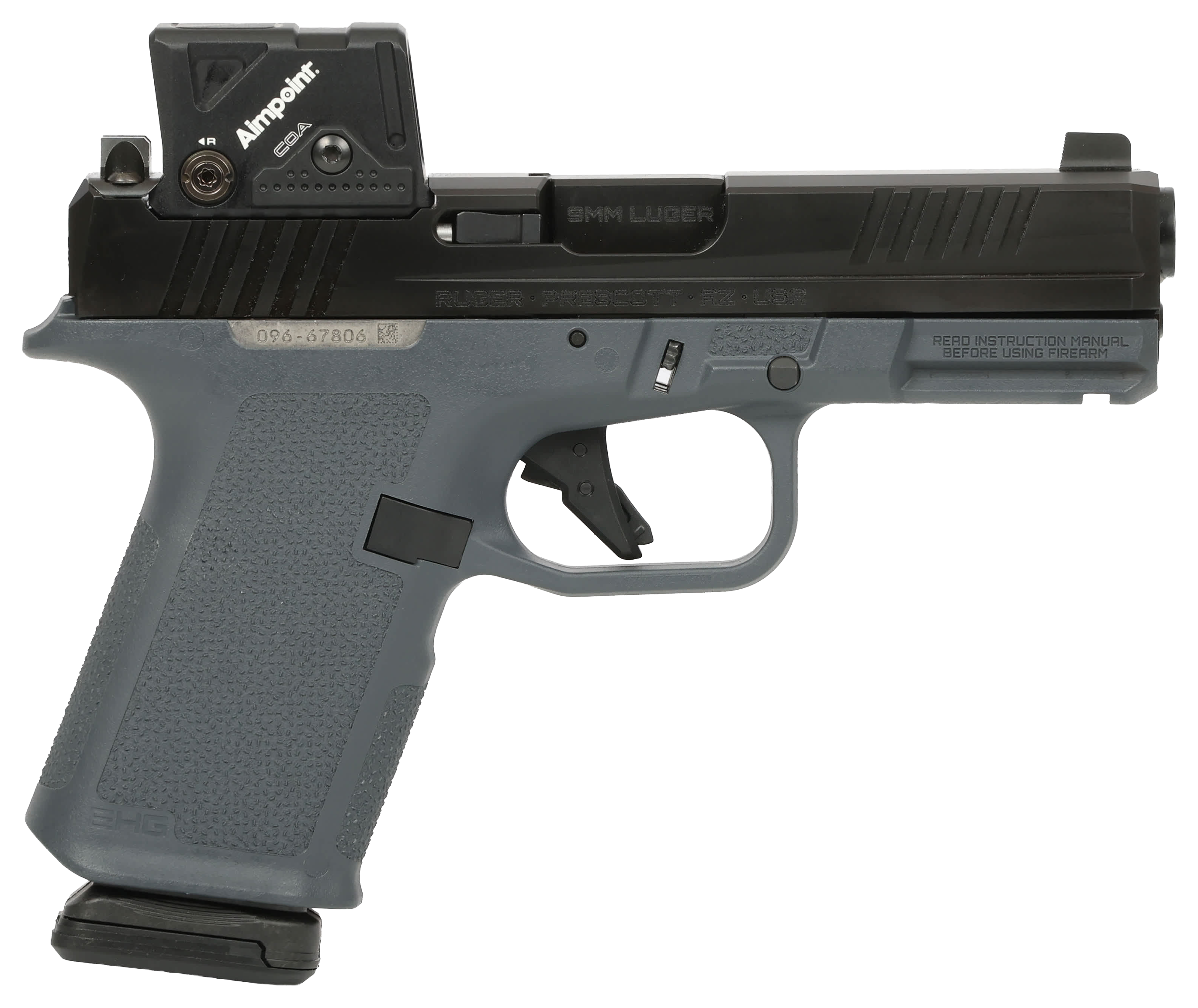 Image of Ruger RXM Compact Semi-Auto Pistol with Aimpoint COA Optic - Stealth Gray