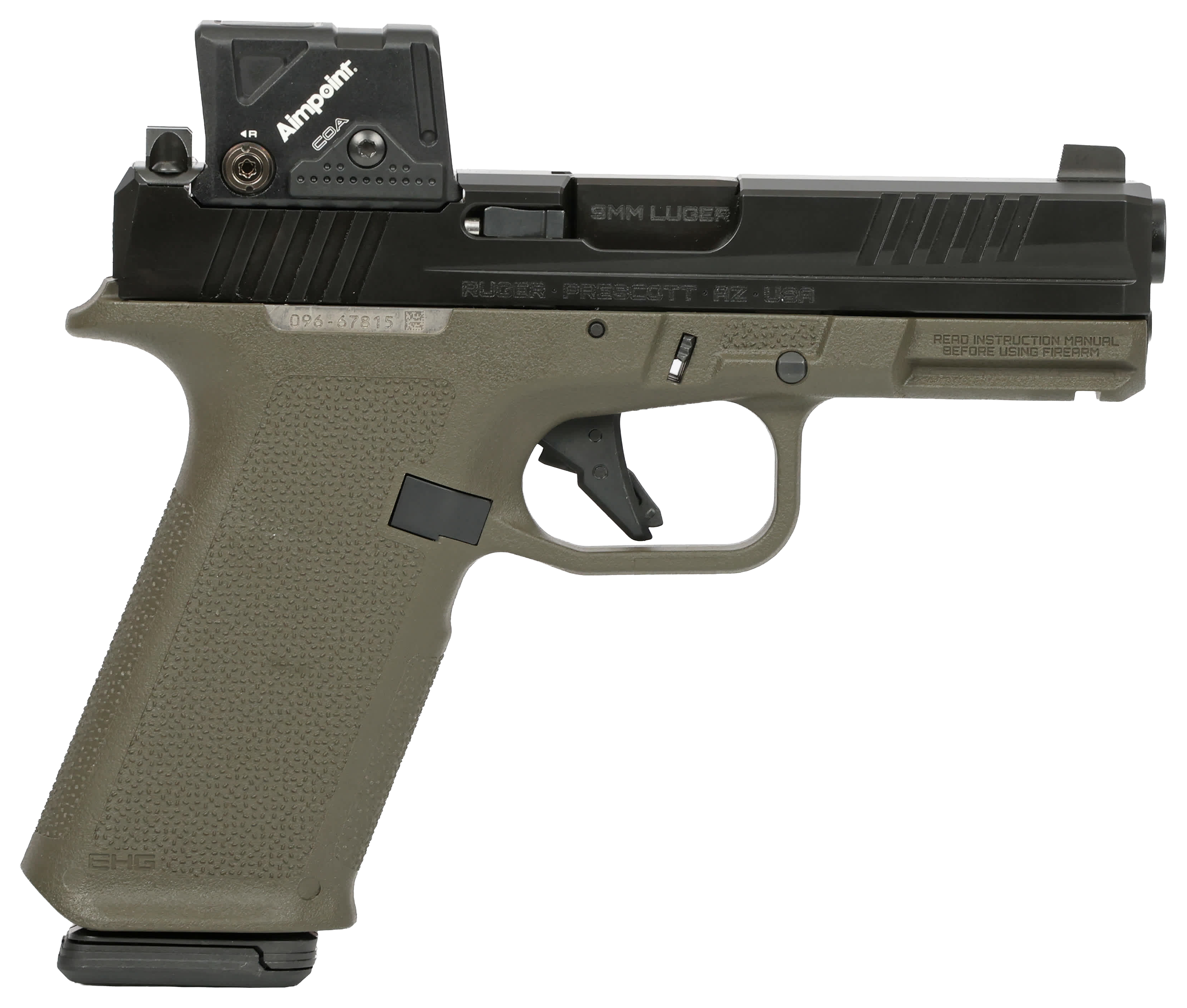 Image of Ruger RXM Full-Size Semi-Auto Pistol with Aimpoint COA Optic - Olive Drab Green